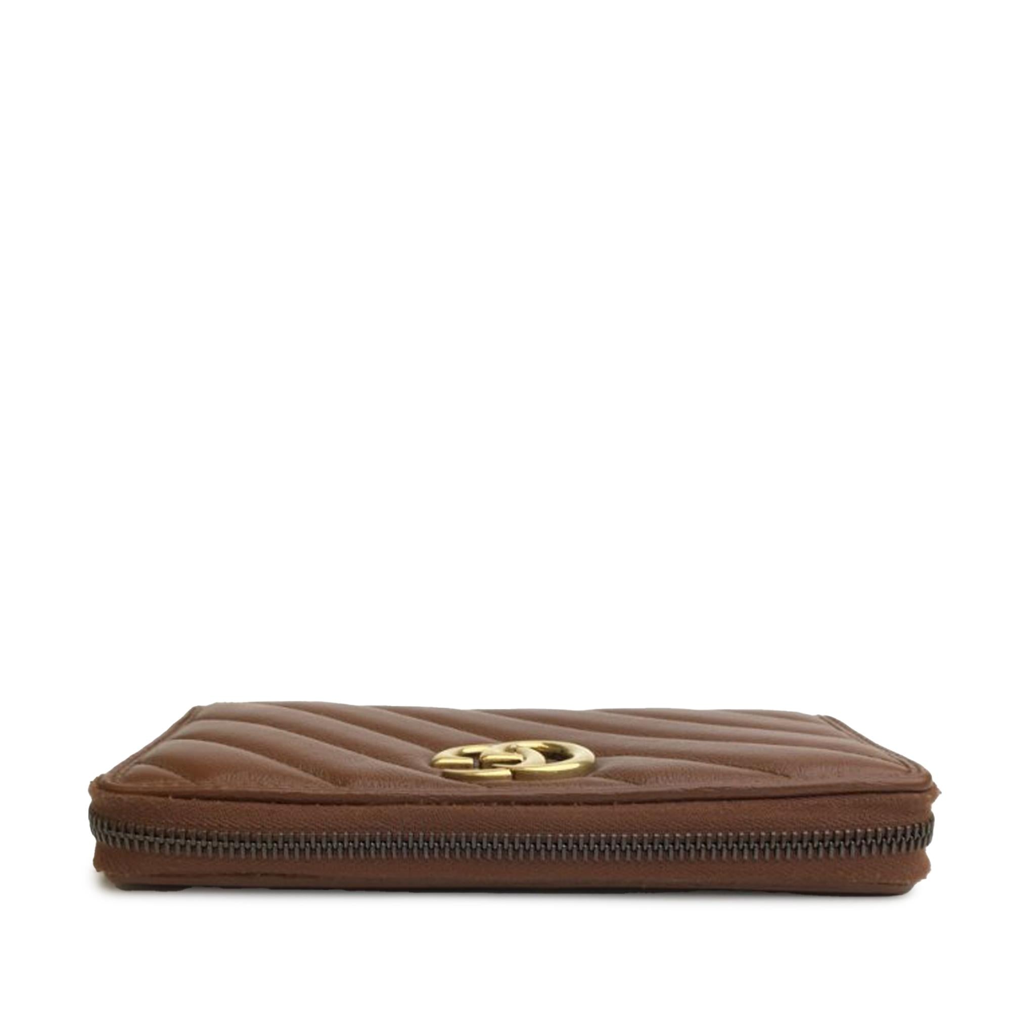 Gucci GG Marmont Leather Zip Around Wallet (SHG-f0wtVE)