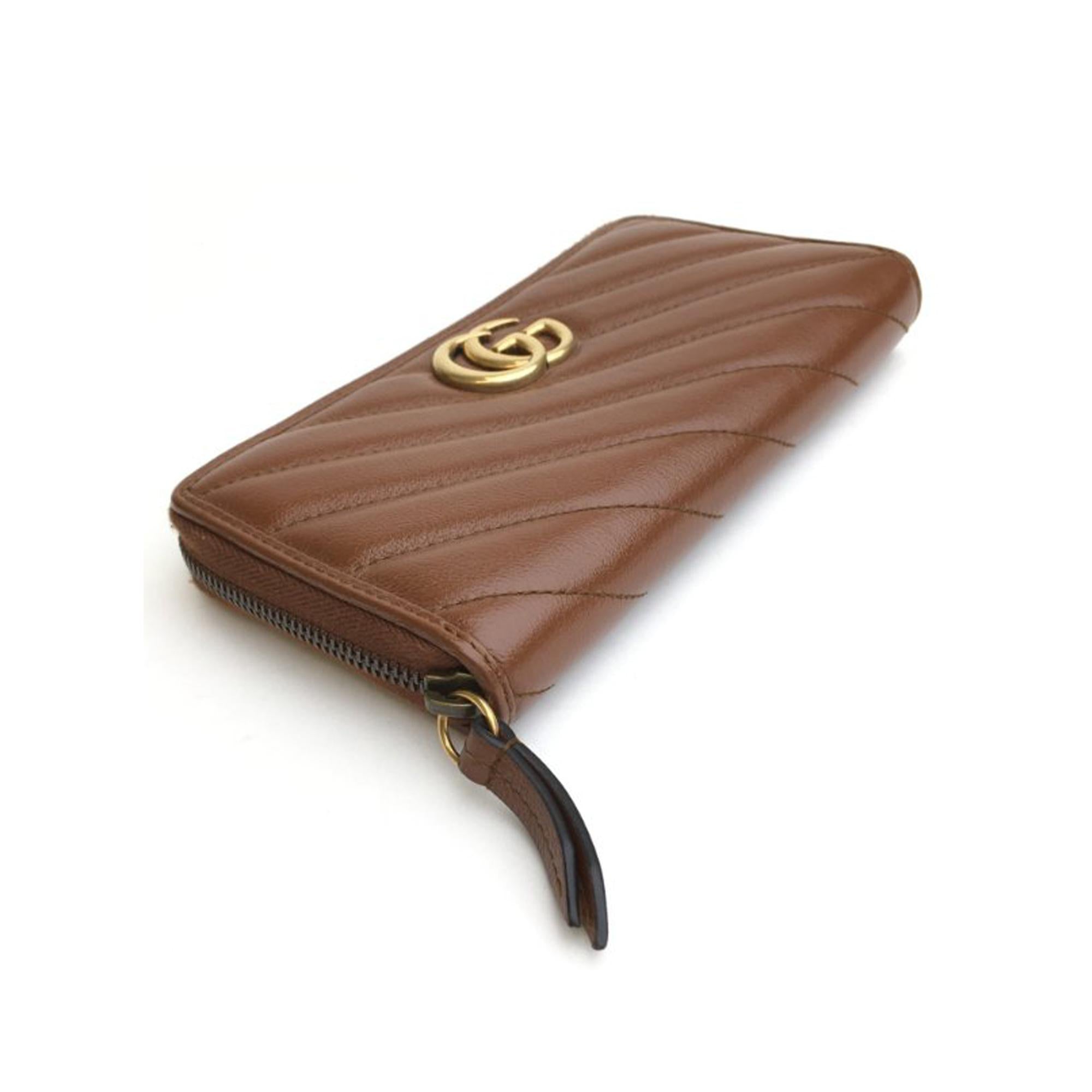 Gucci GG Marmont Leather Zip Around Wallet (SHG-f0wtVE)