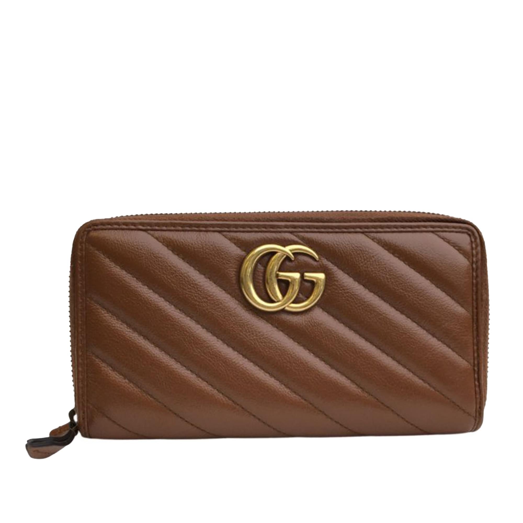 Gucci GG Marmont Leather Zip Around Wallet (SHG-f0wtVE)