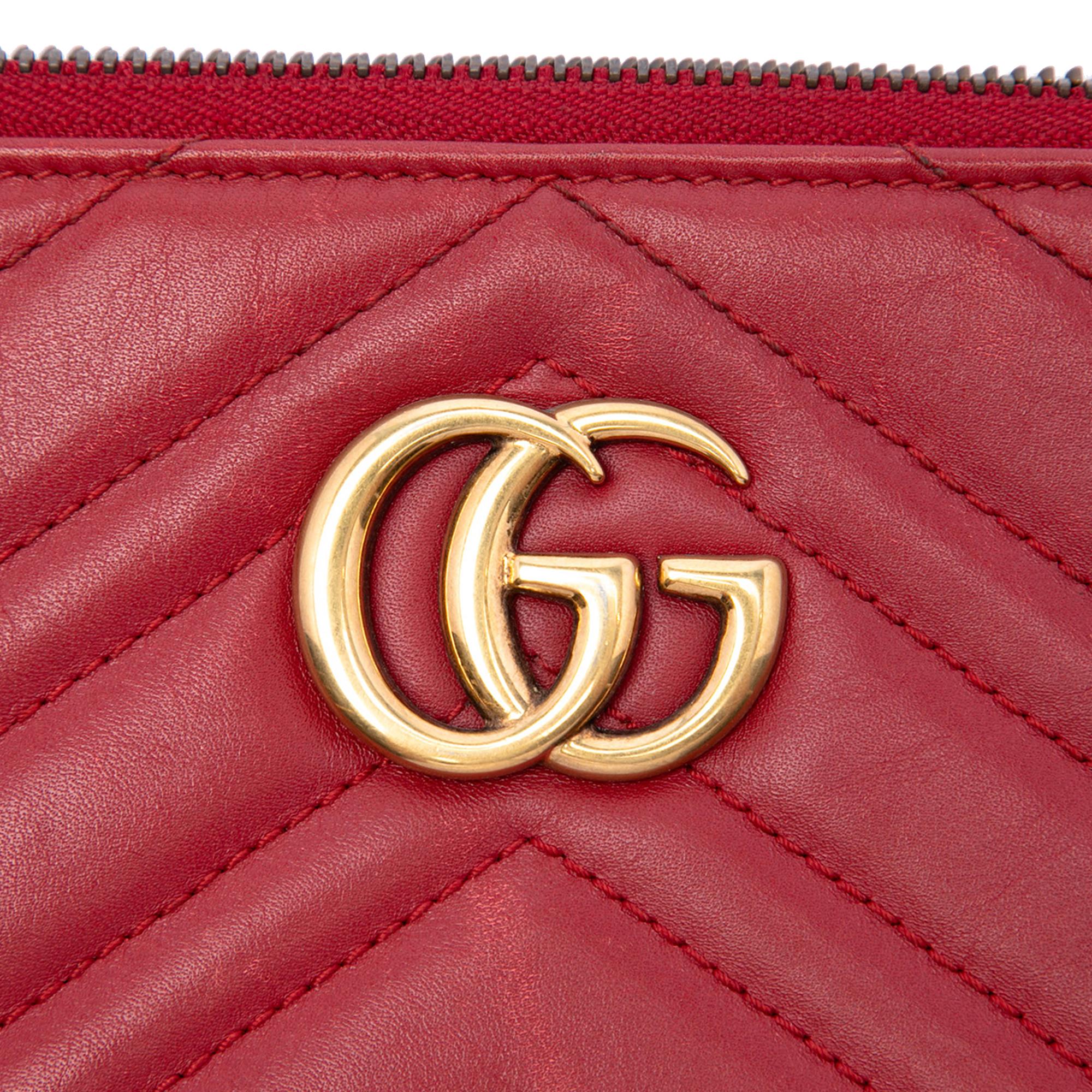 Gucci GG Marmont Matelasse Calfskin Clutch