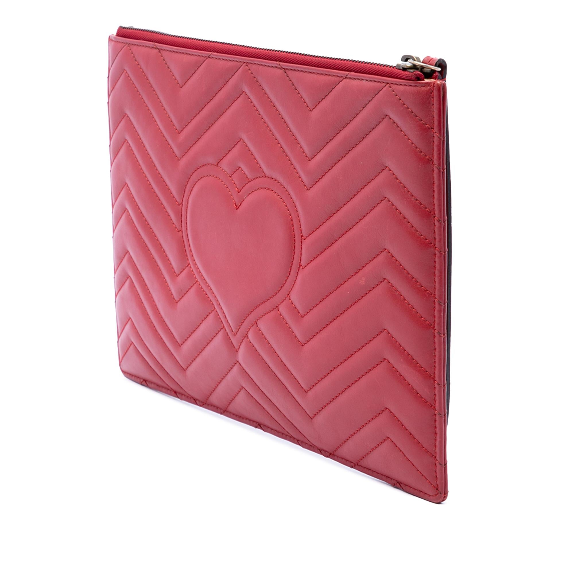 Gucci GG Marmont Matelasse Calfskin Clutch