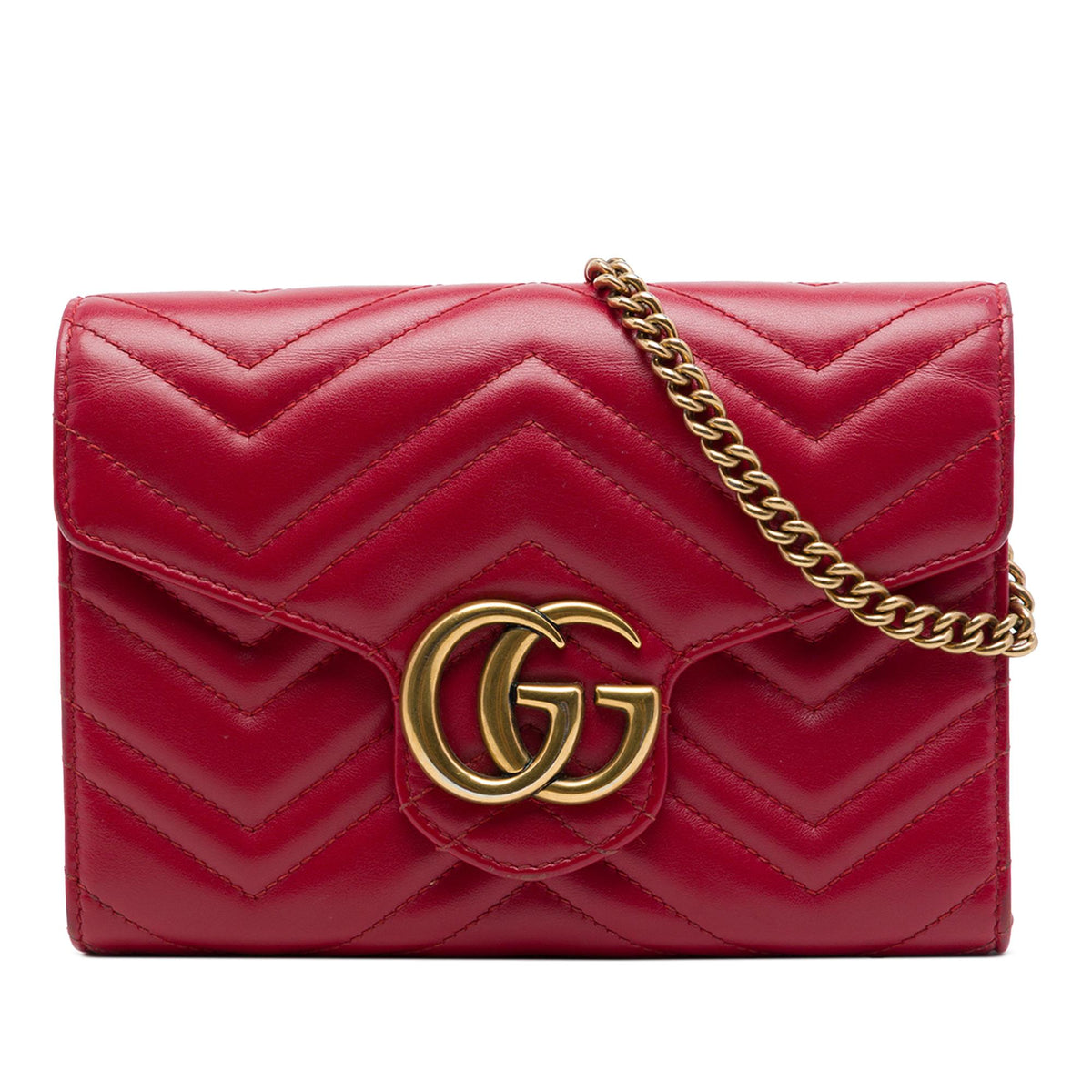 Gucci GG Marmont Matelasse Calfskin Wallet On Chain