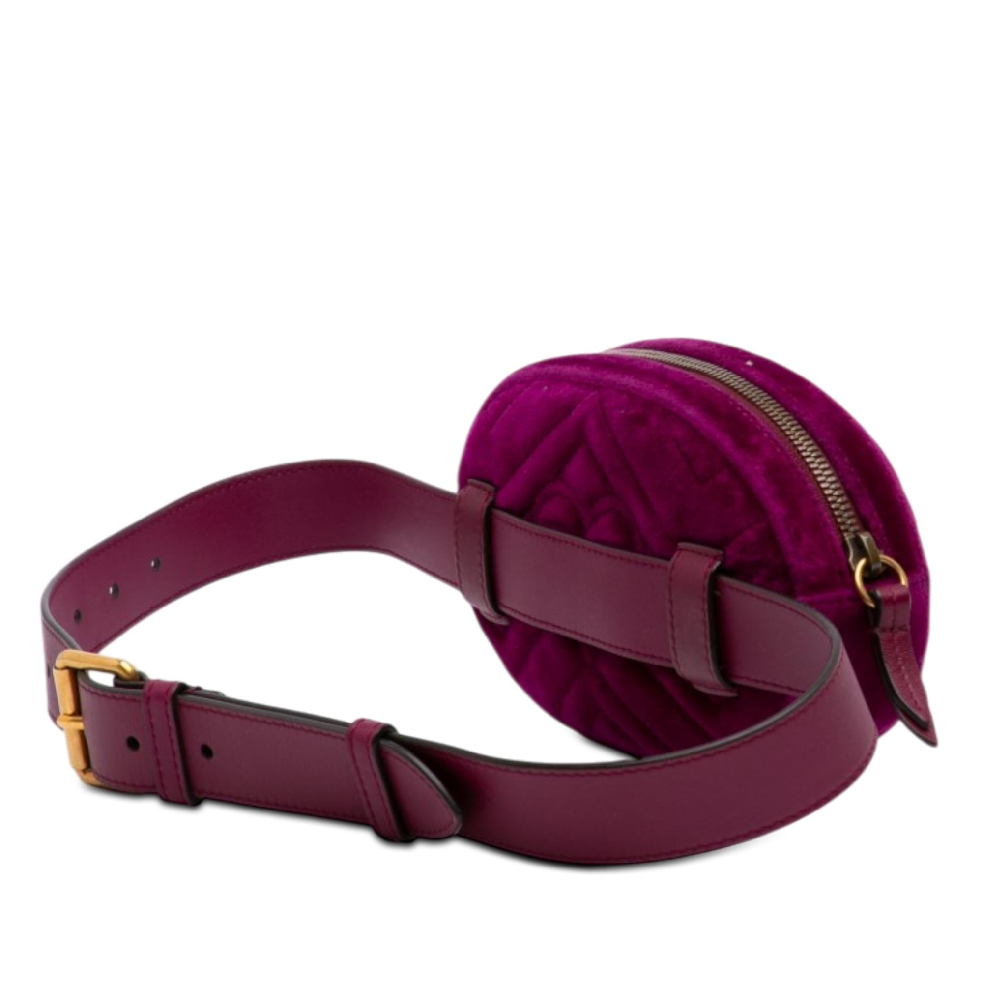 Gucci GG Marmont Matelasse Velvet Belt Bag