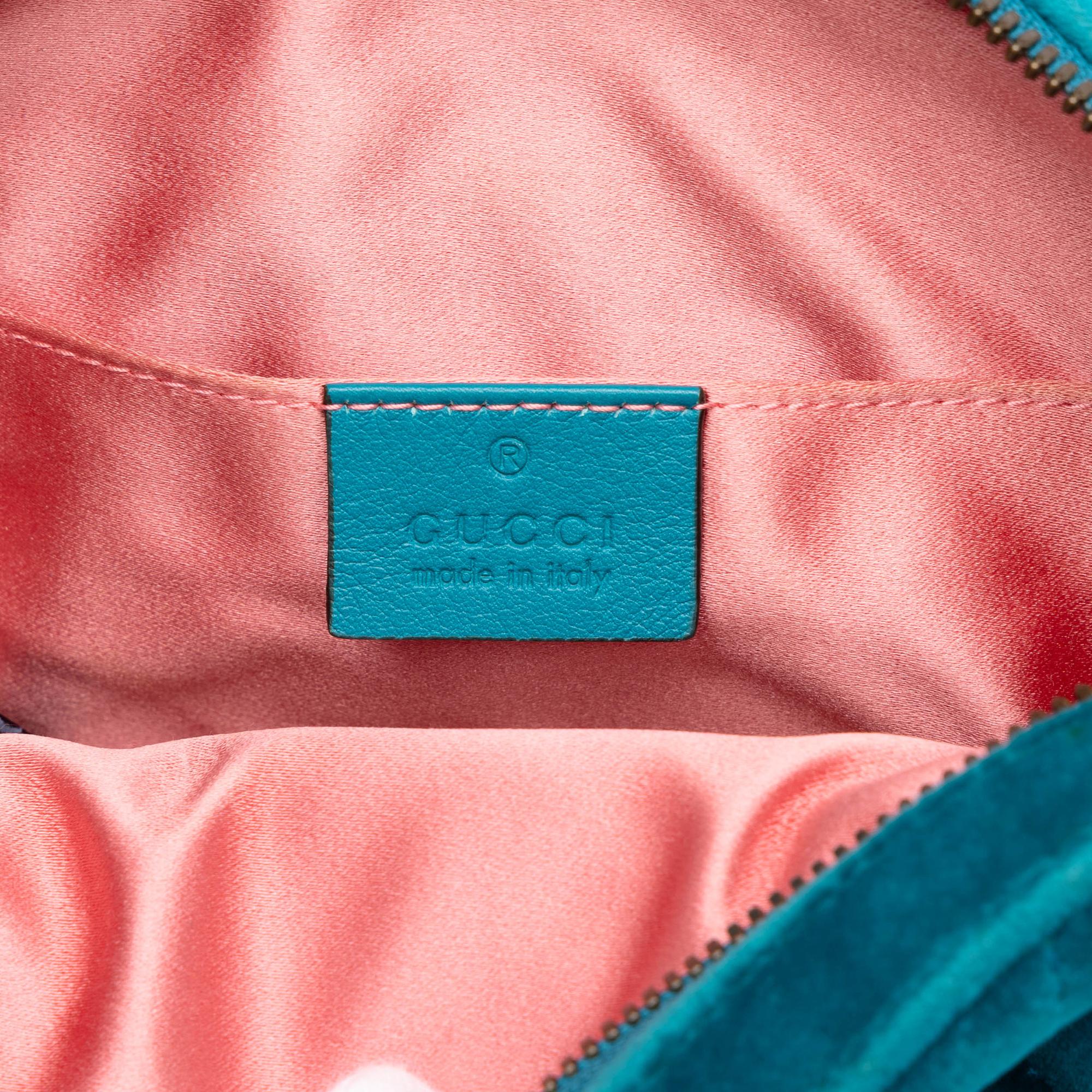 Gucci GG Marmont Matelasse Velvet Belt Bag