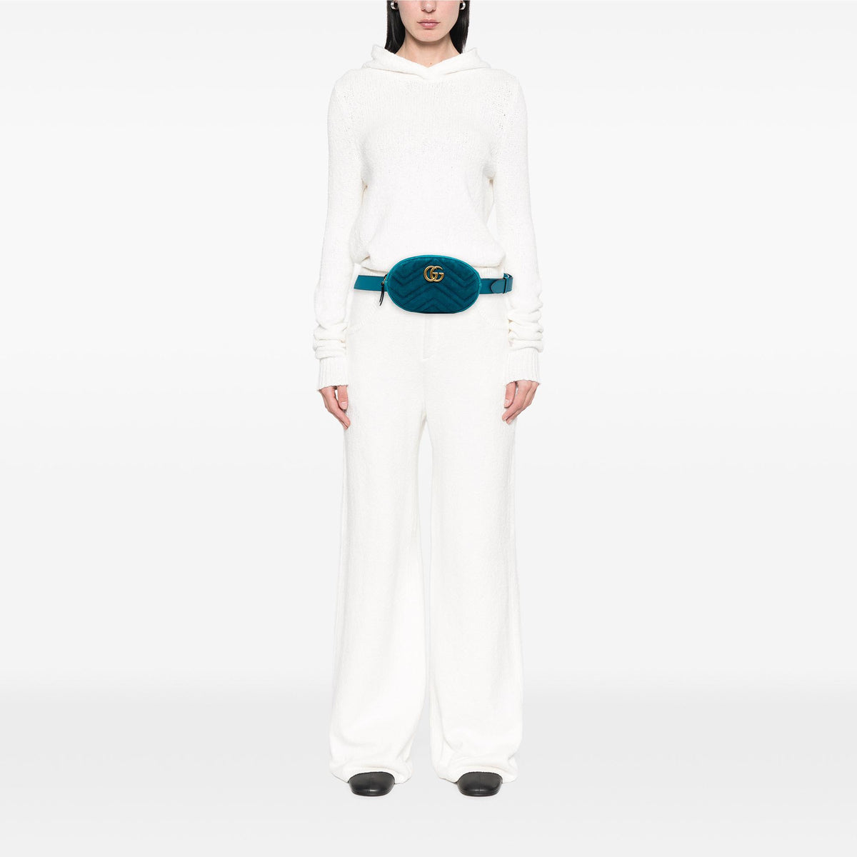 Gucci GG Marmont Matelasse Velvet Belt Bag