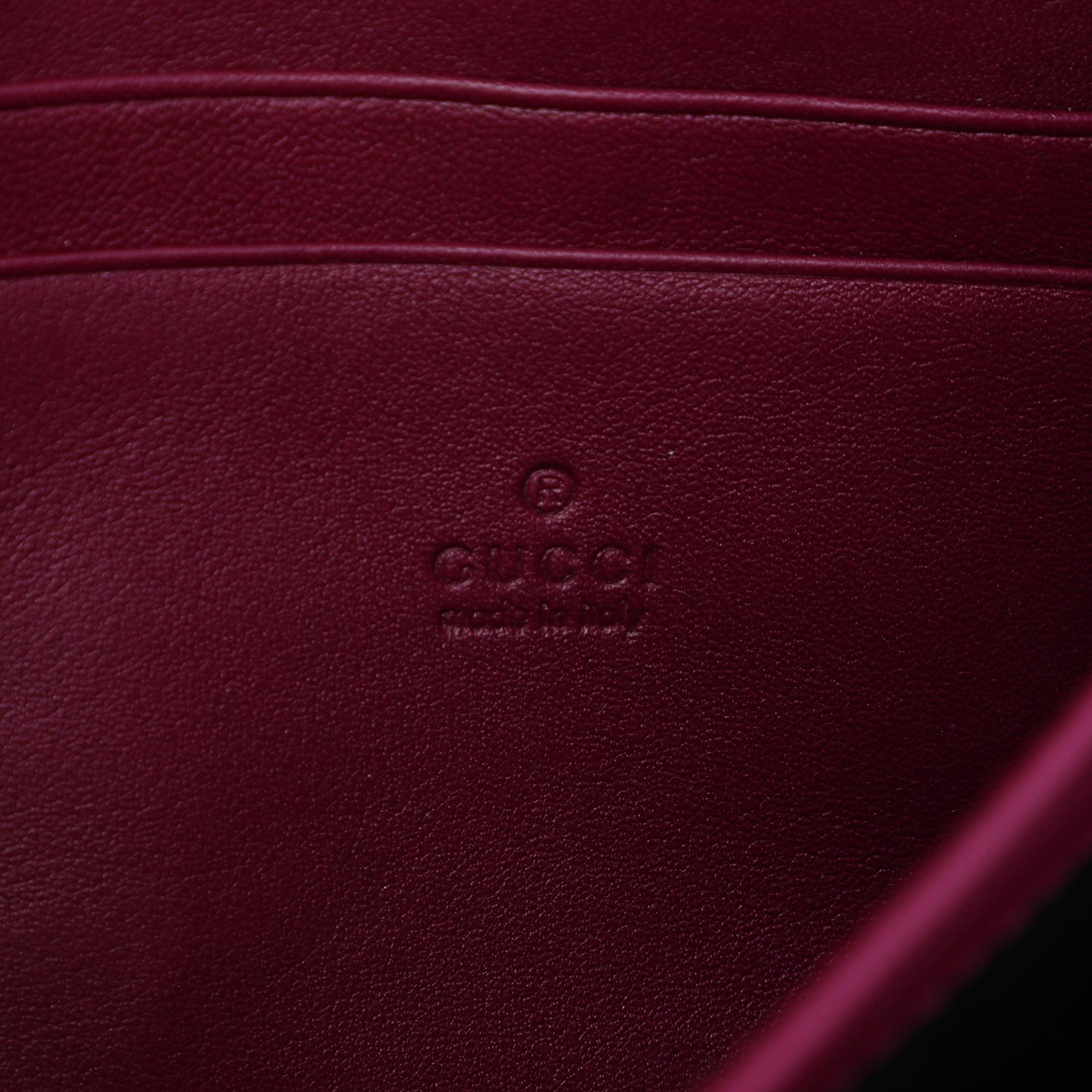 Gucci GG Marmont Matelasse Velvet Wallet On Chain