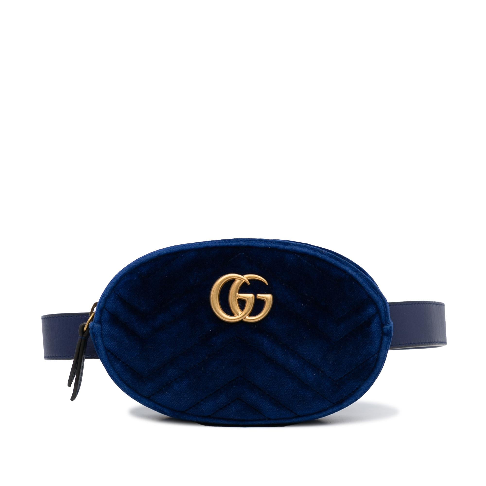 Gucci GG Marmont Velvet Belt Bag (SHG-SXEuAt)