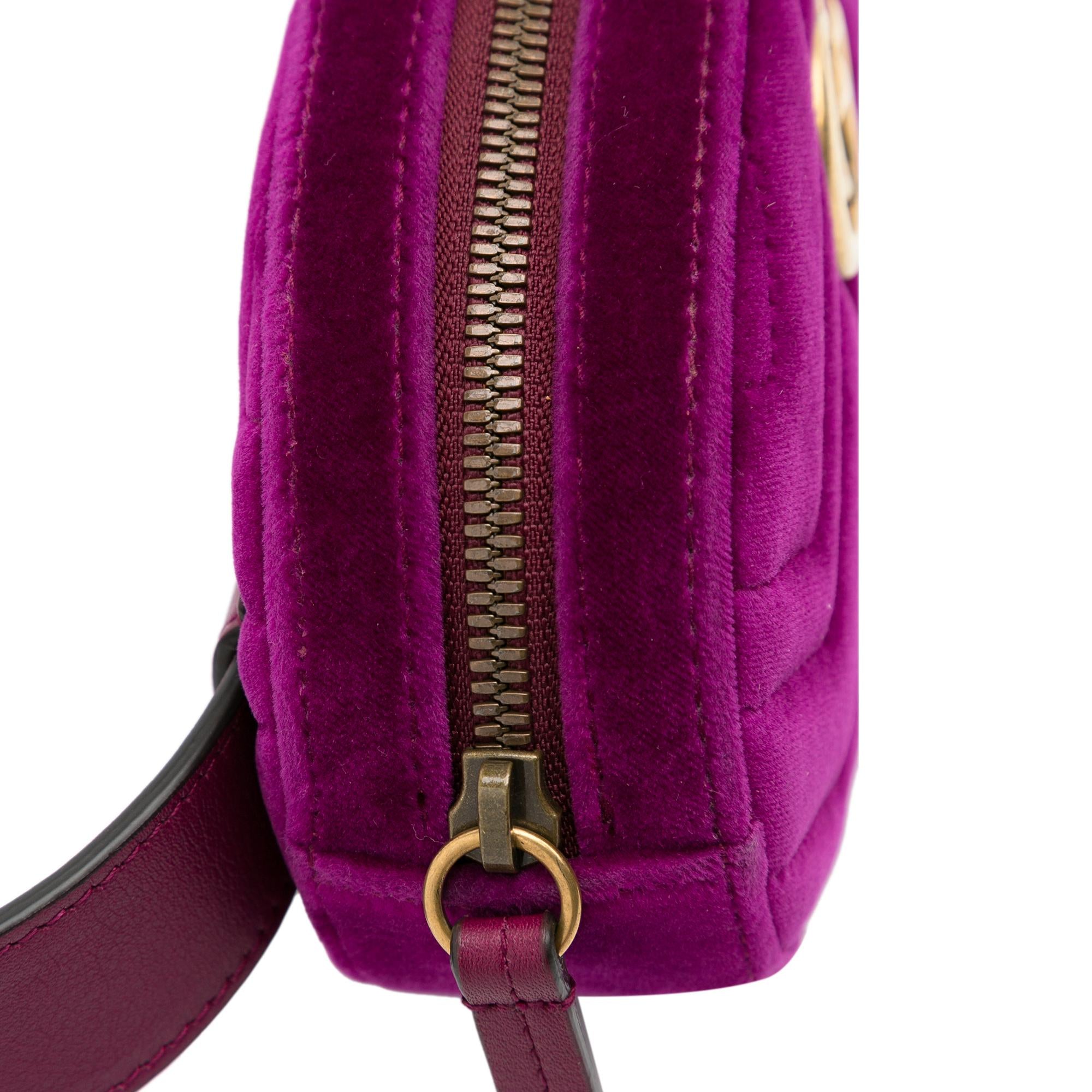 Gucci GG Marmont Velvet Belt Bag (SHG-dSDIGz)