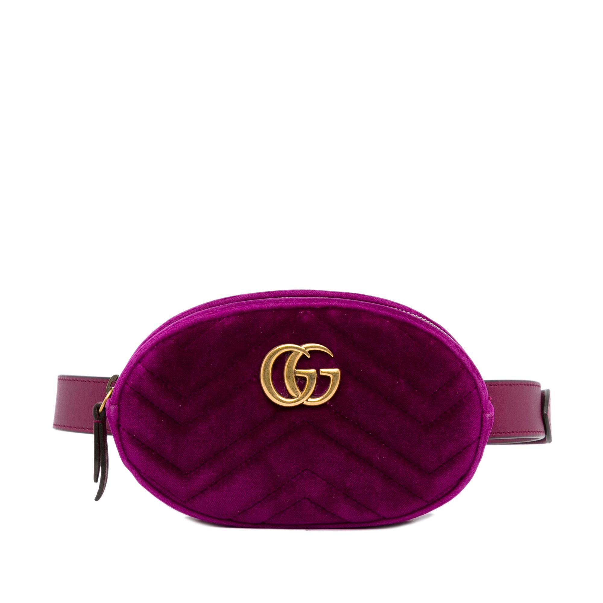 Gucci GG Marmont Velvet Belt Bag (SHG-dSDIGz)