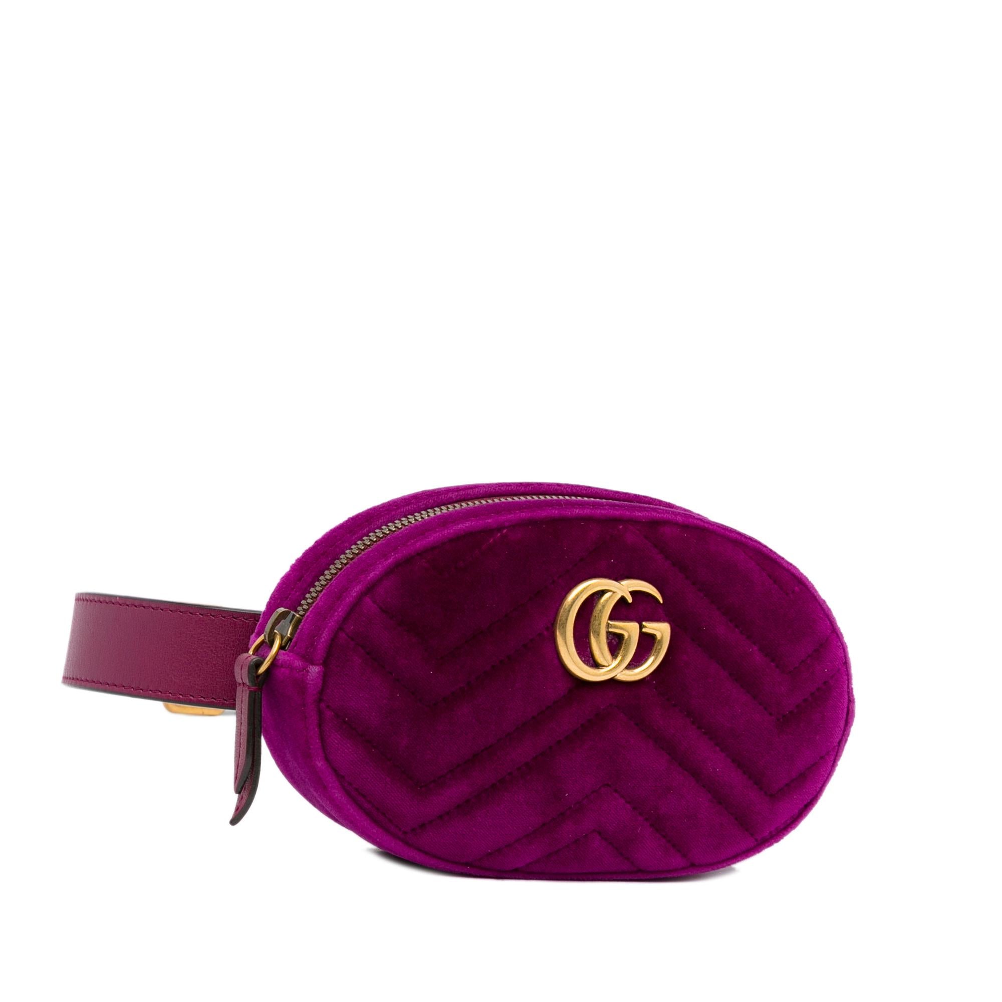 Gucci GG Marmont Velvet Belt Bag (SHG-dSDIGz)