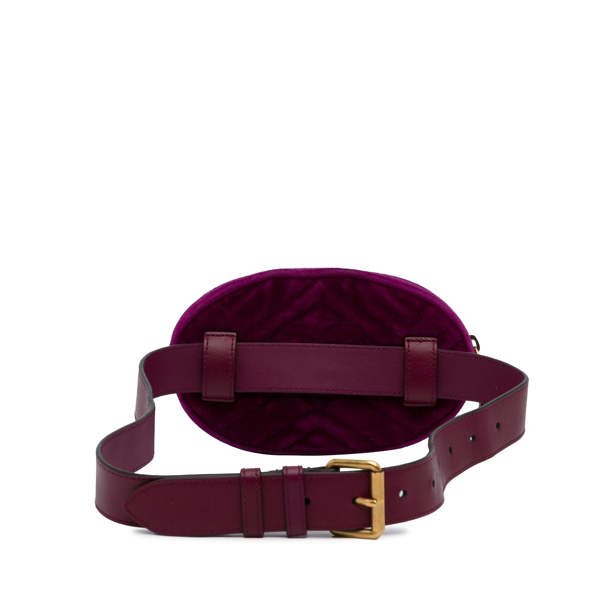 Gucci GG Marmont Velvet Belt Bag (SHG-NELUgw)