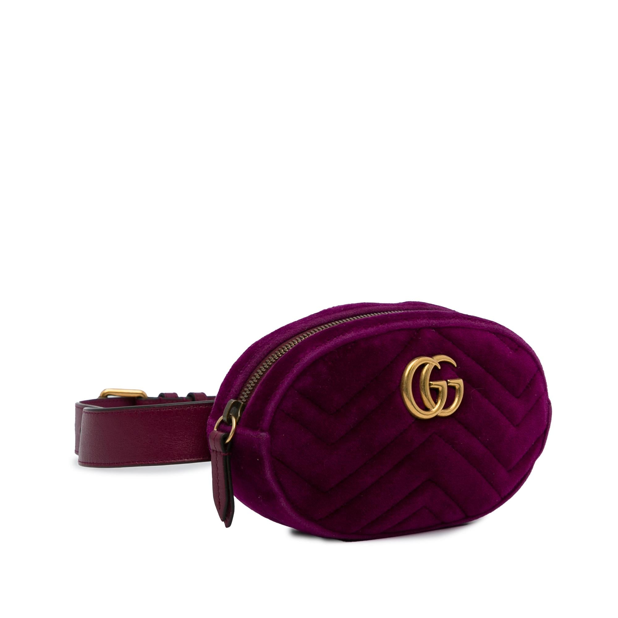 Gucci GG Marmont Velvet Belt Bag (SHG-NELUgw)