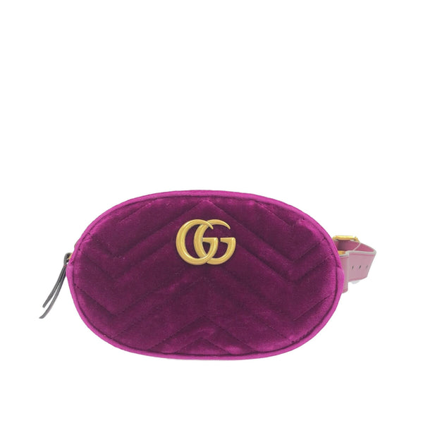 Gucci GG Marmont Velvet Belt Bag (SHG-OGdEfS)