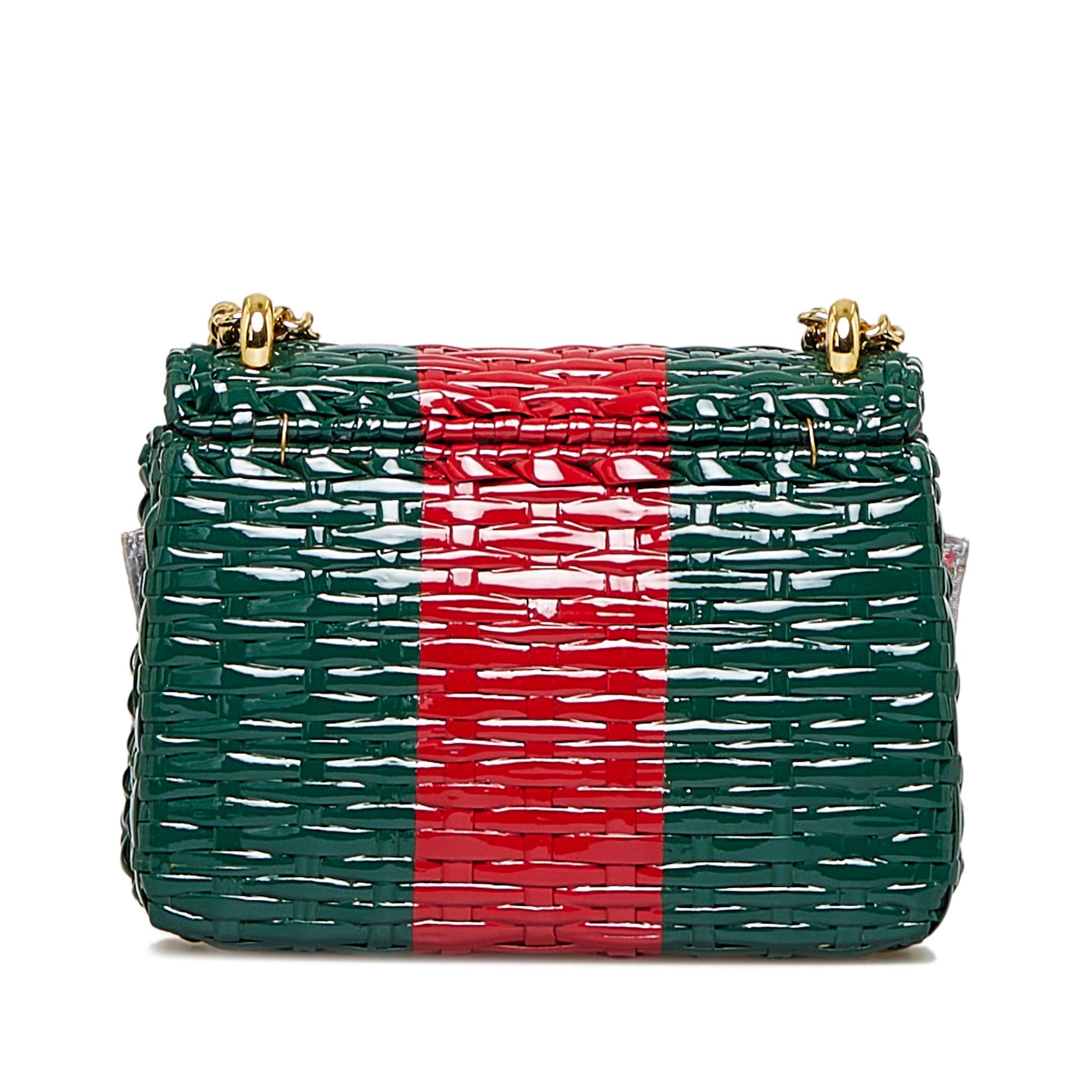 Gucci GG Marmont Wicker Crossbody Bag (SHG-awNjeN)