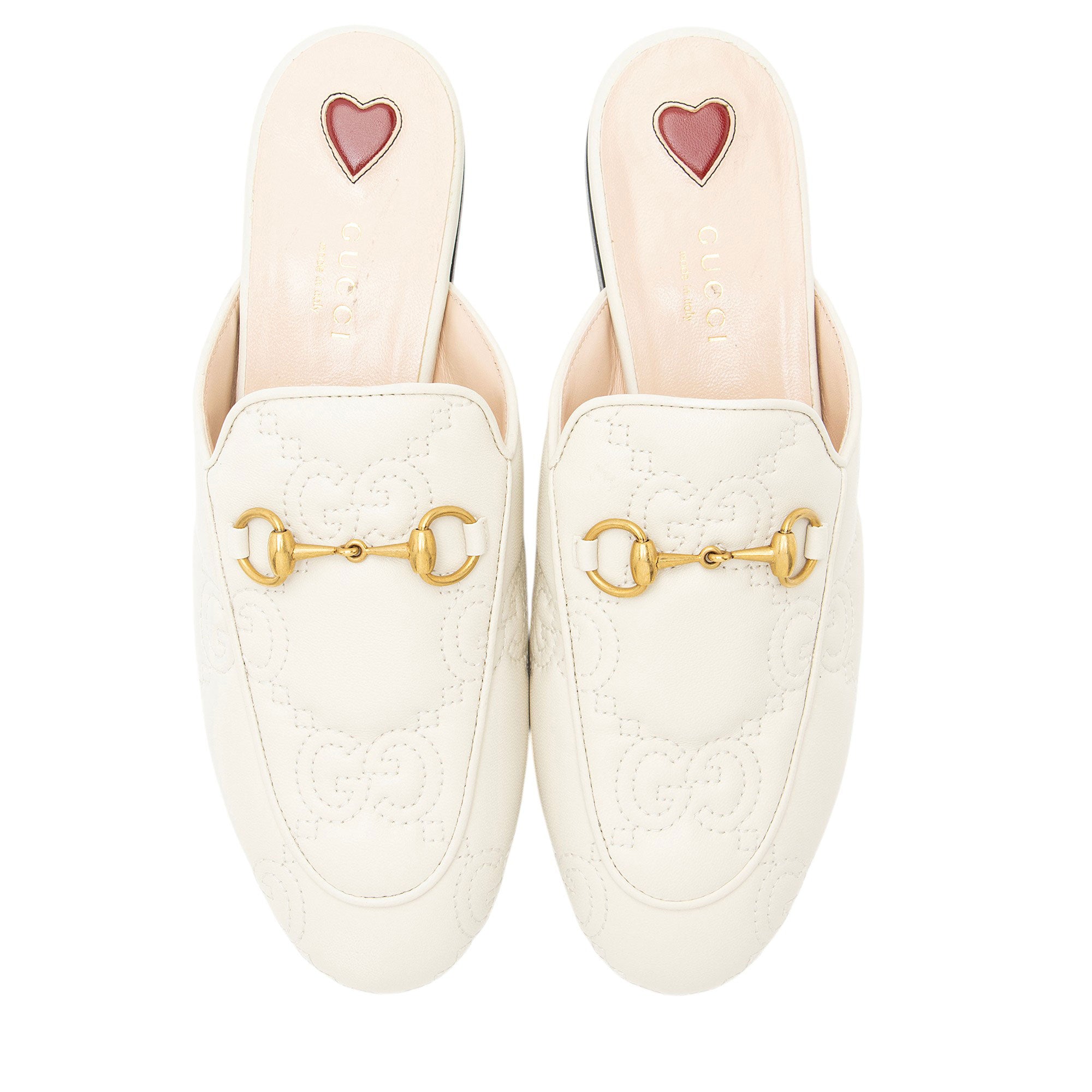 Gucci GG Matelasse Leather Princetown Mules - Size 6.5 / 36.5