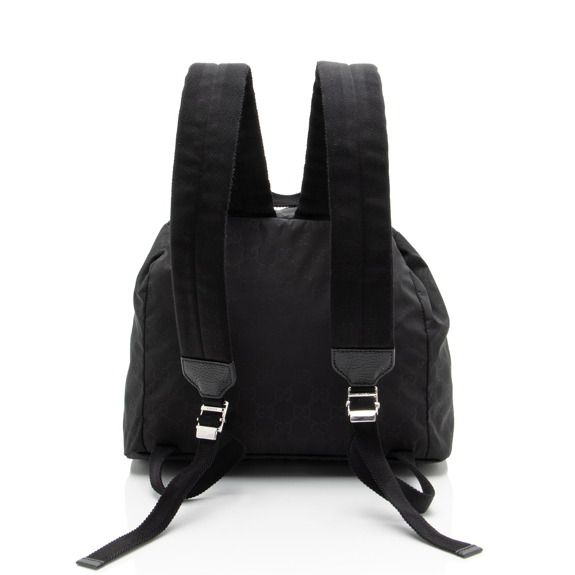 Gucci GG Nylon Buckle Double Pocket Backpack