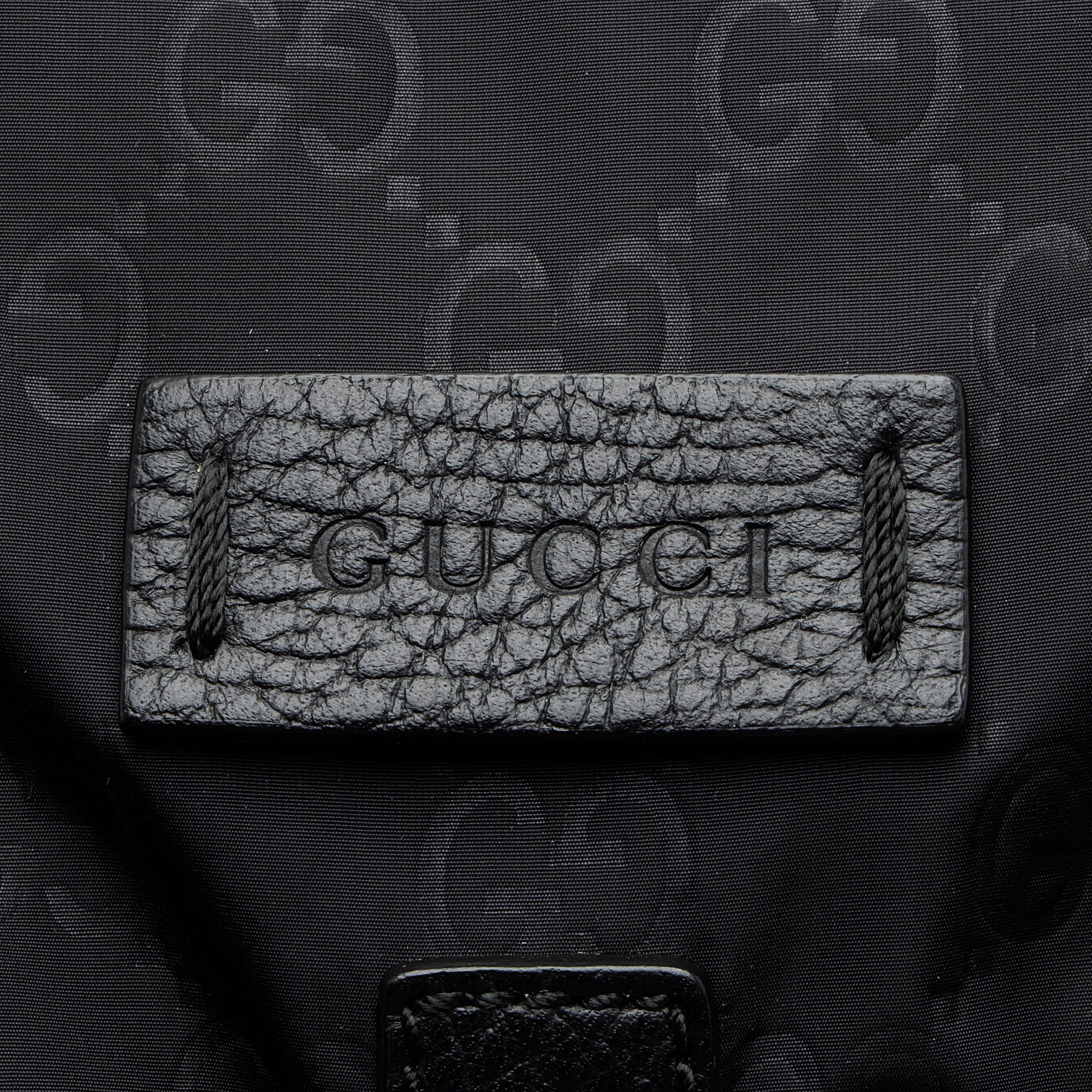 Gucci GG Nylon Buckle Double Pocket Backpack