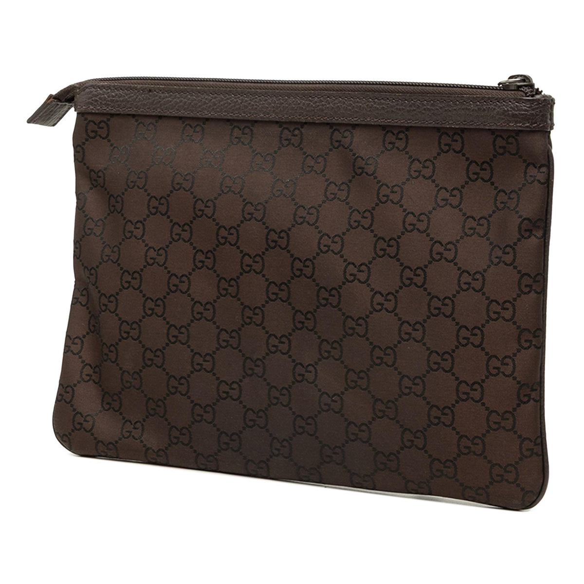 Gucci GG Nylon Top Zip Clutch