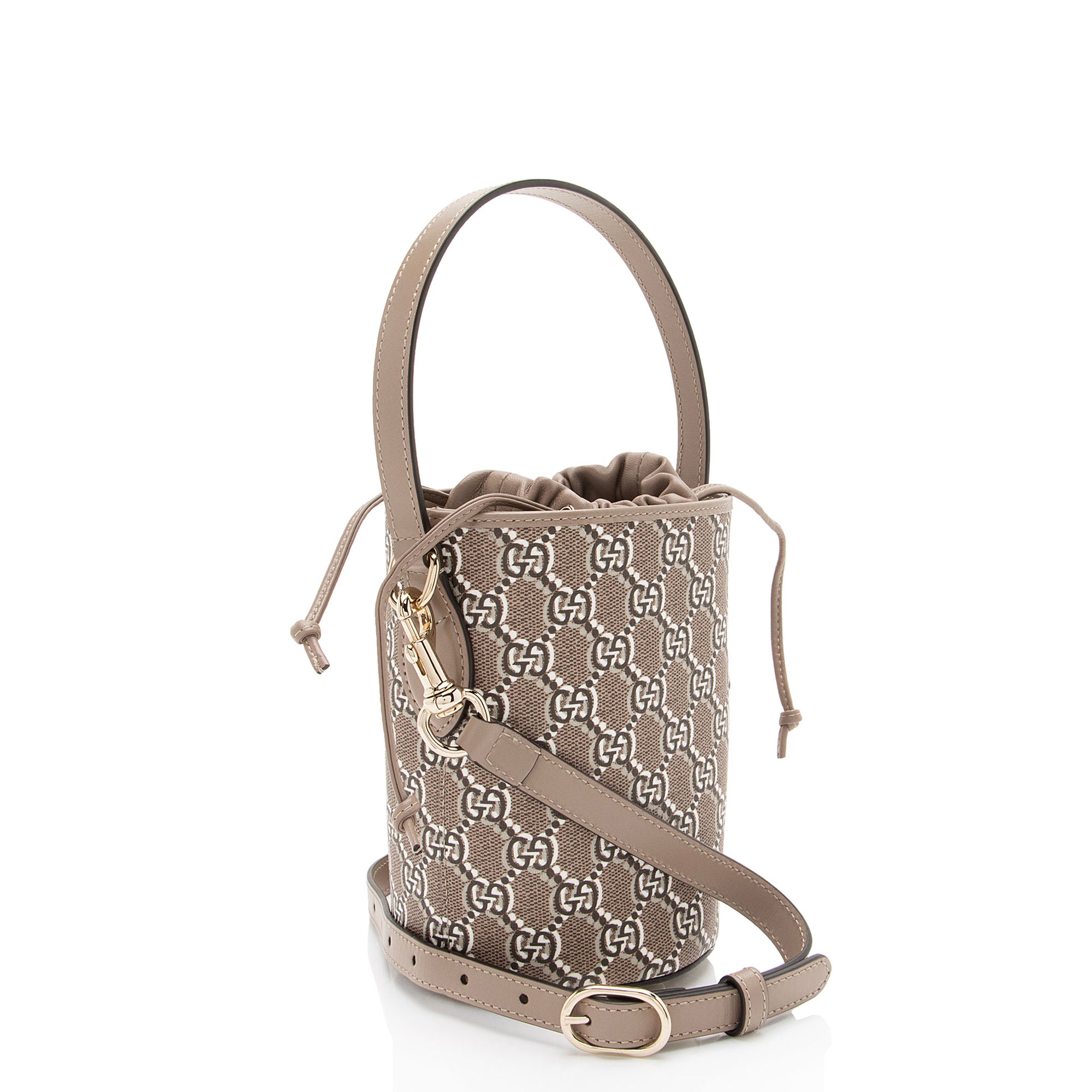 Gucci GG Shadow Drawstring Mini Bucket Crossbody