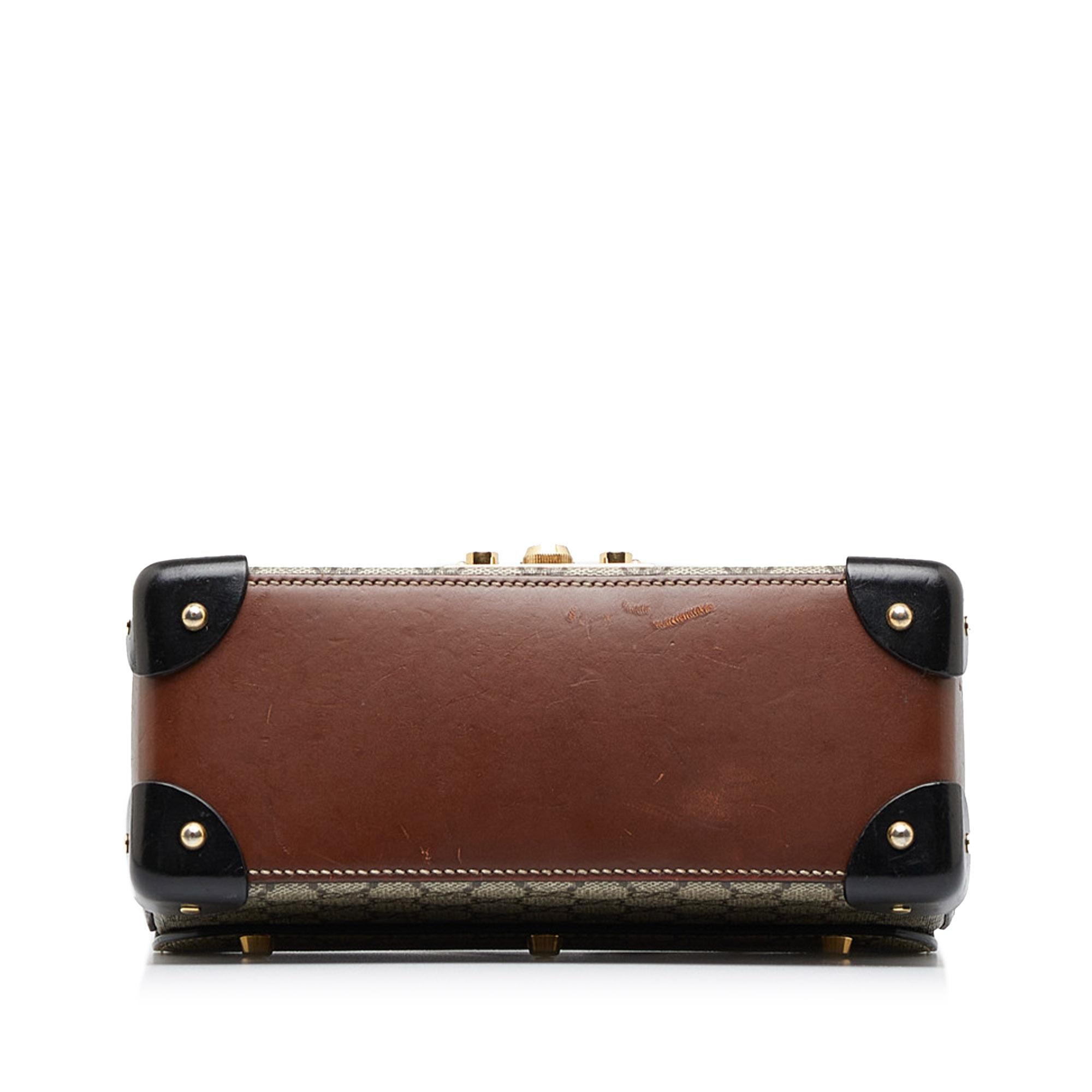 Gucci GG Supreme Bamboo Padlock Satchel (SHG-rOgtY6)