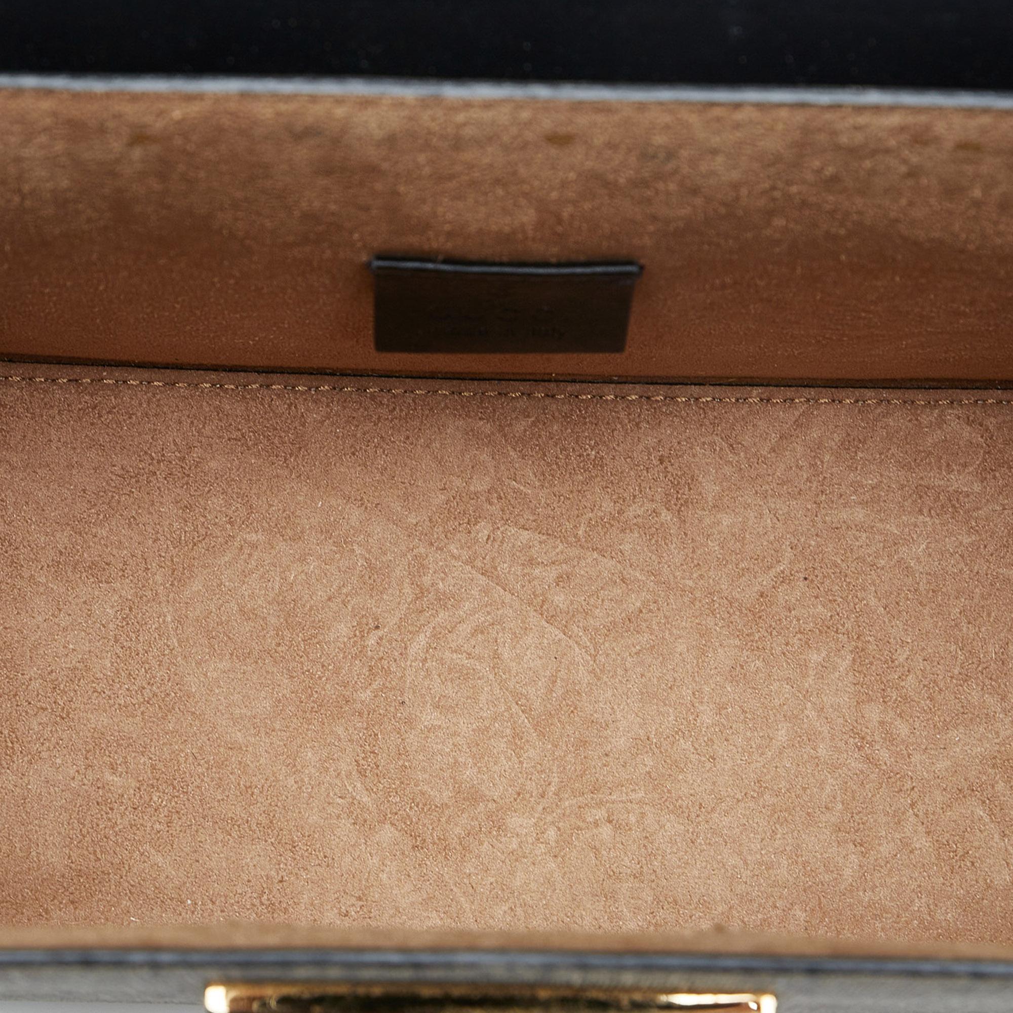 Gucci GG Supreme Bamboo Padlock Satchel (SHG-rOgtY6)