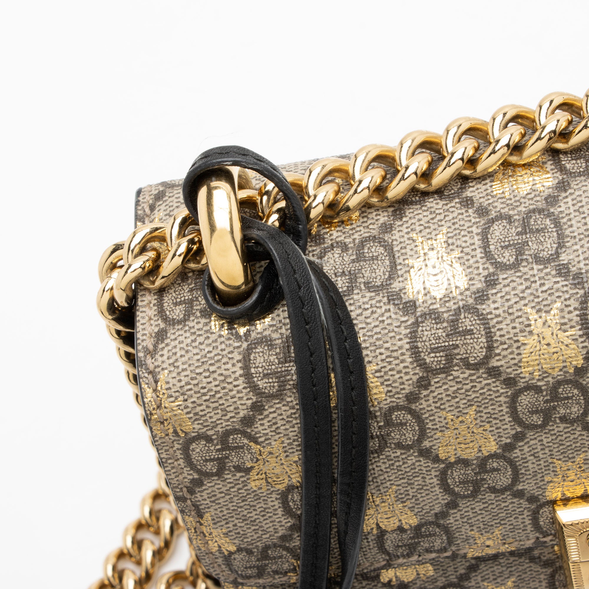 Gucci GG Supreme Bee Padlock Small Shoulder Bag
