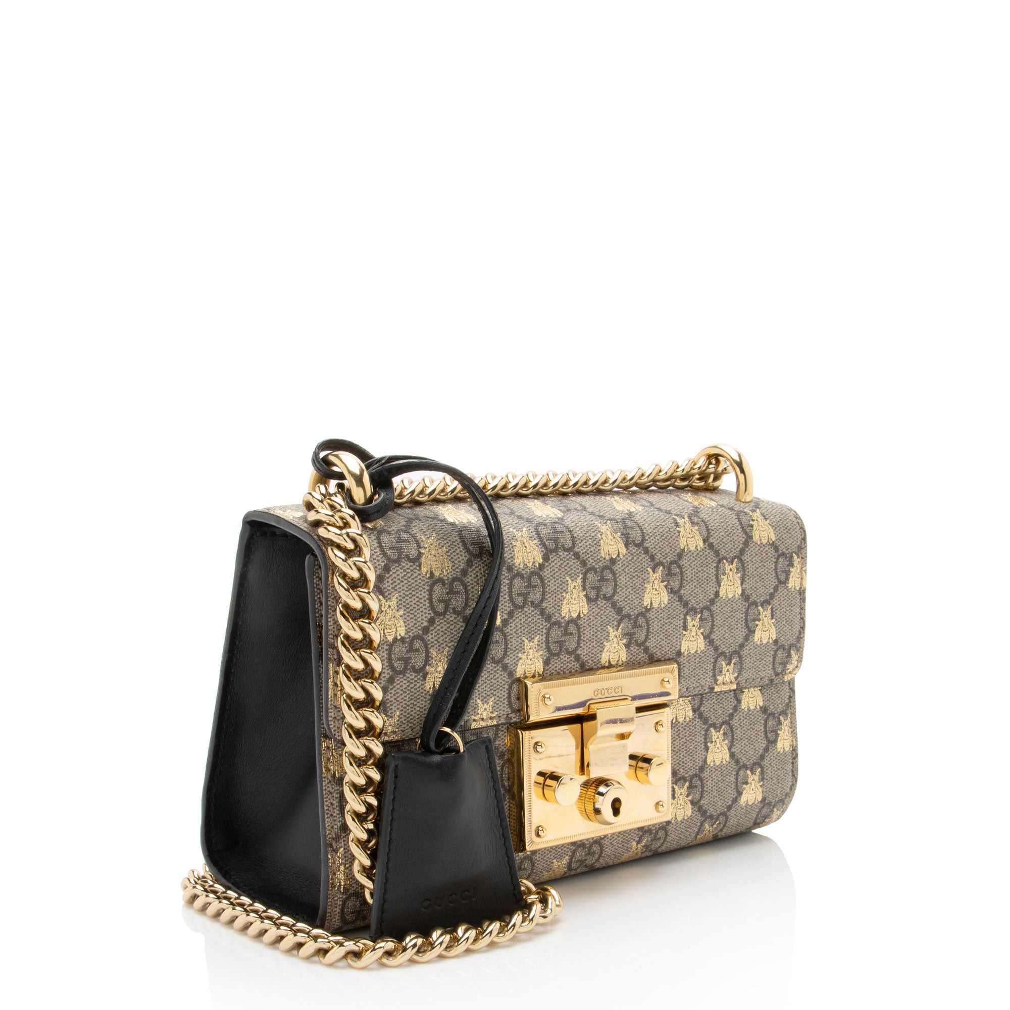Gucci GG Supreme Bee Padlock Small Shoulder Bag