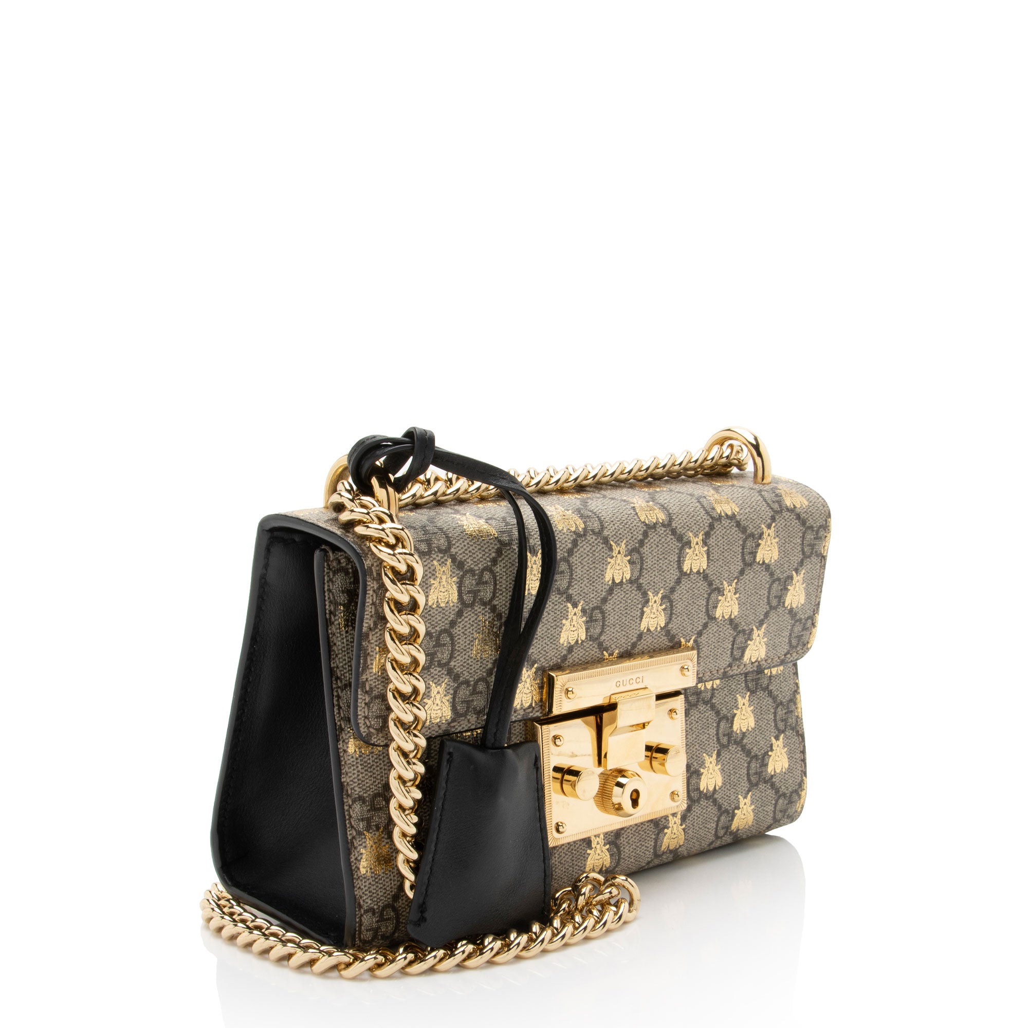 Gucci GG Supreme Bee Padlock Small Shoulder Bag