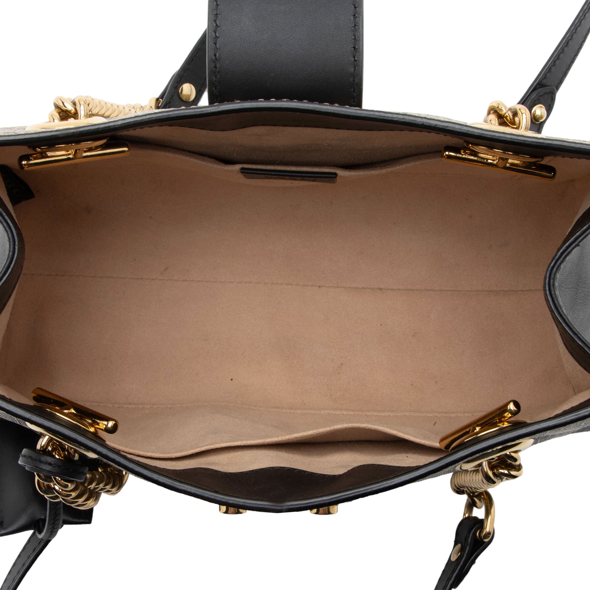 Gucci GG Supreme Bees Padlock Small Shoulder Bag (SHF-GLVNfB)