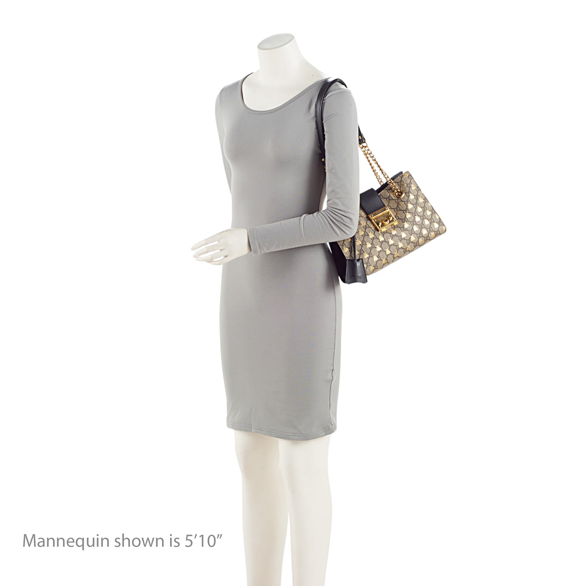 Gucci GG Supreme Bees Padlock Small Shoulder Bag (SHF-GLVNfB)