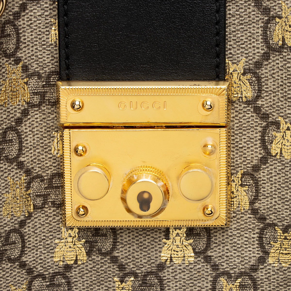 Gucci GG Supreme Bees Padlock Small Tote