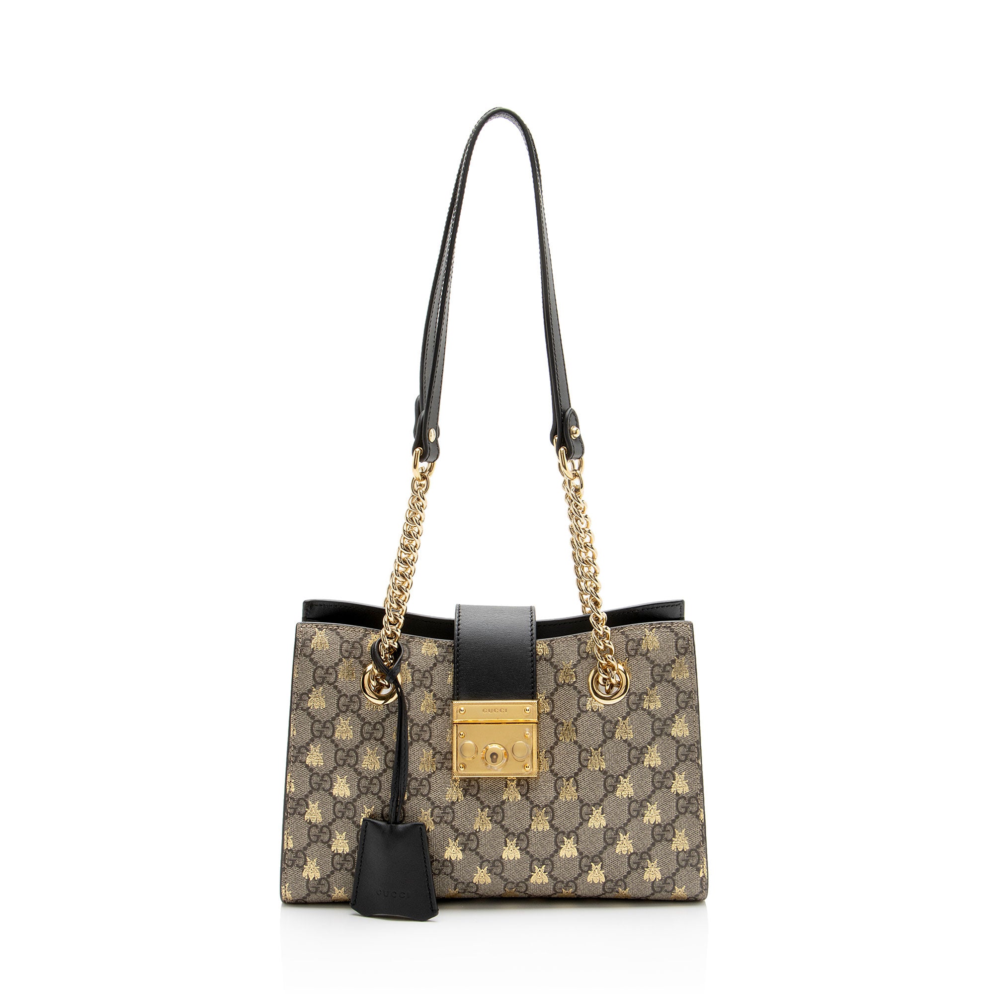 Gucci GG Supreme Bees Padlock Small Tote