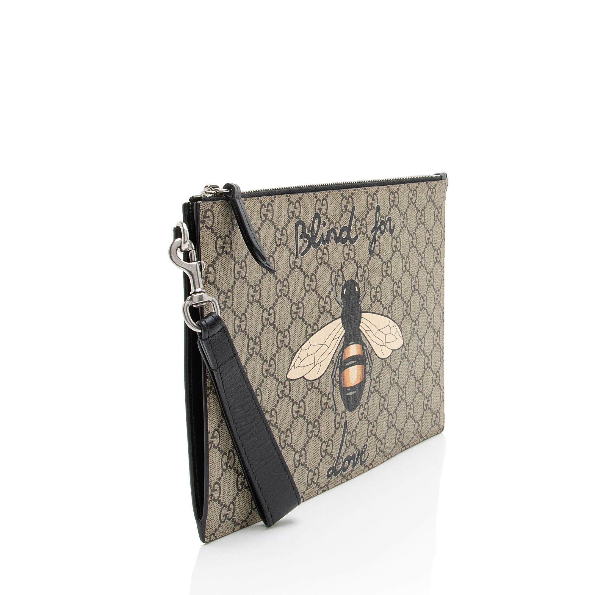 Gucci GG Supreme Blind For Love Wristlet
