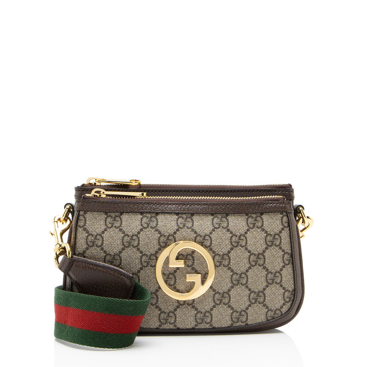 Gucci GG Supreme Blondie Double Zip Crossbody