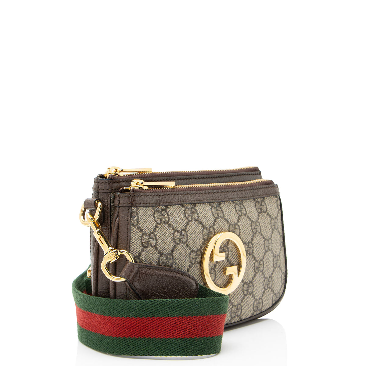 Gucci GG Supreme Blondie Double Zip Crossbody