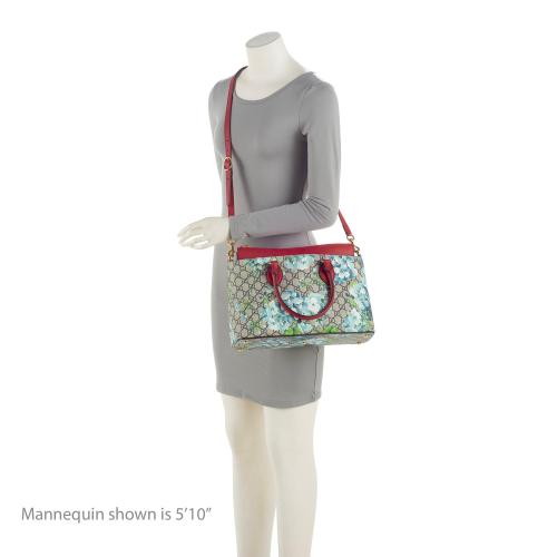 Gucci GG Supreme Blooms Medium Zip Tote