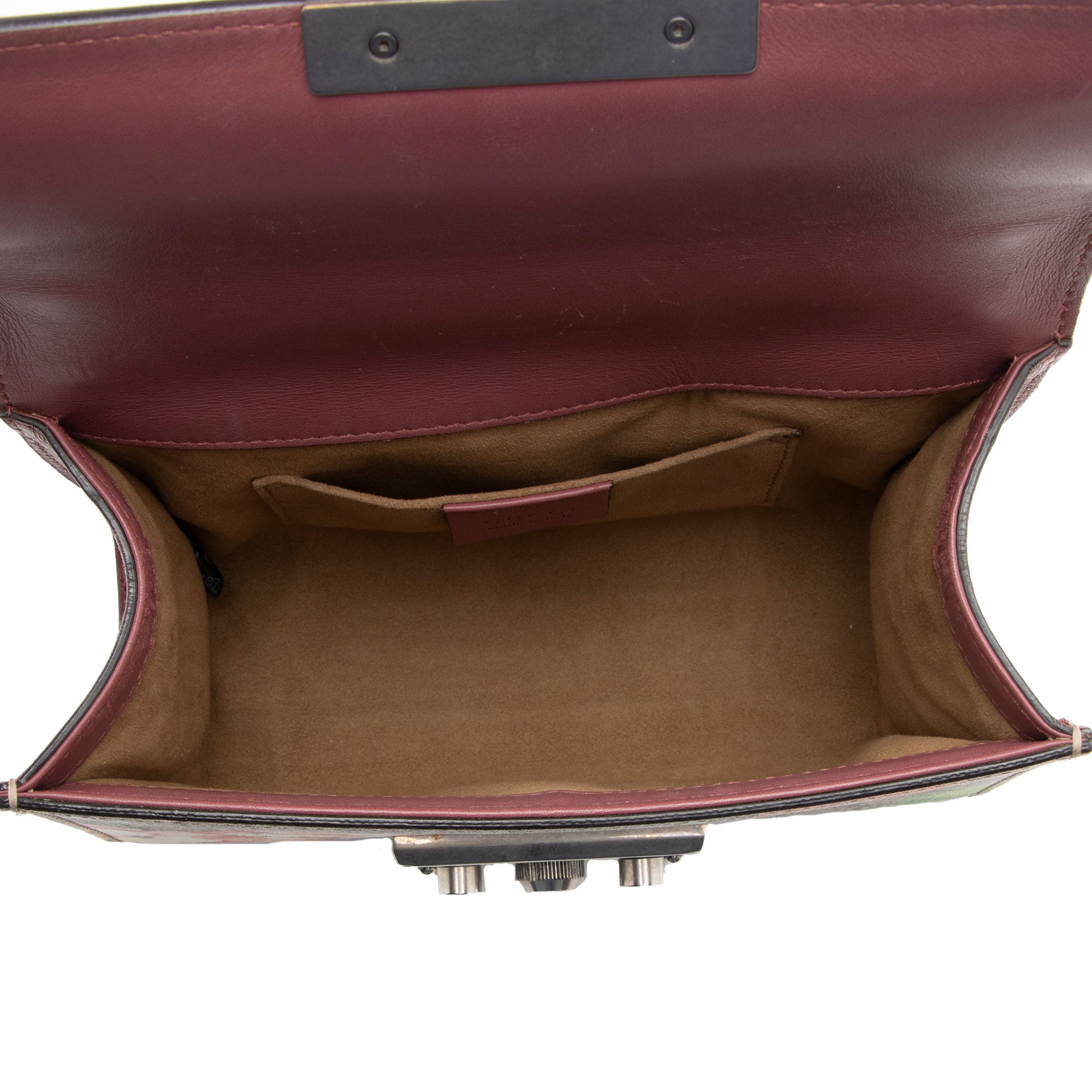 Gucci GG Supreme Blooms Padlock Small Shoulder Bag (SHF-BfraHH)