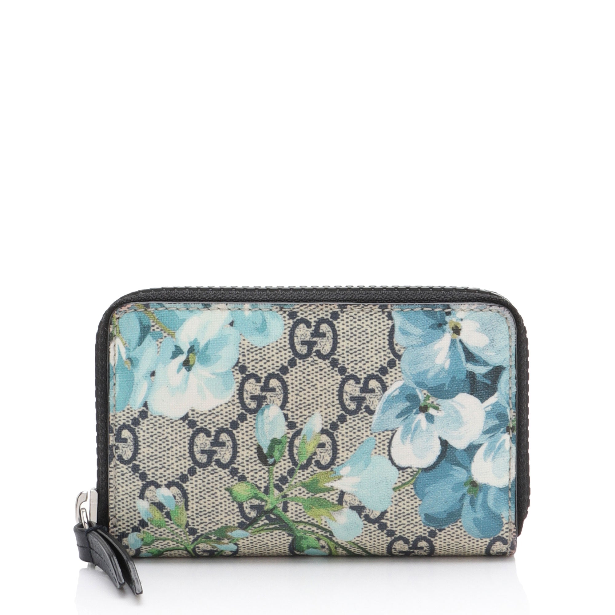 Gucci GG Supreme Blooms Zip Around Card Case