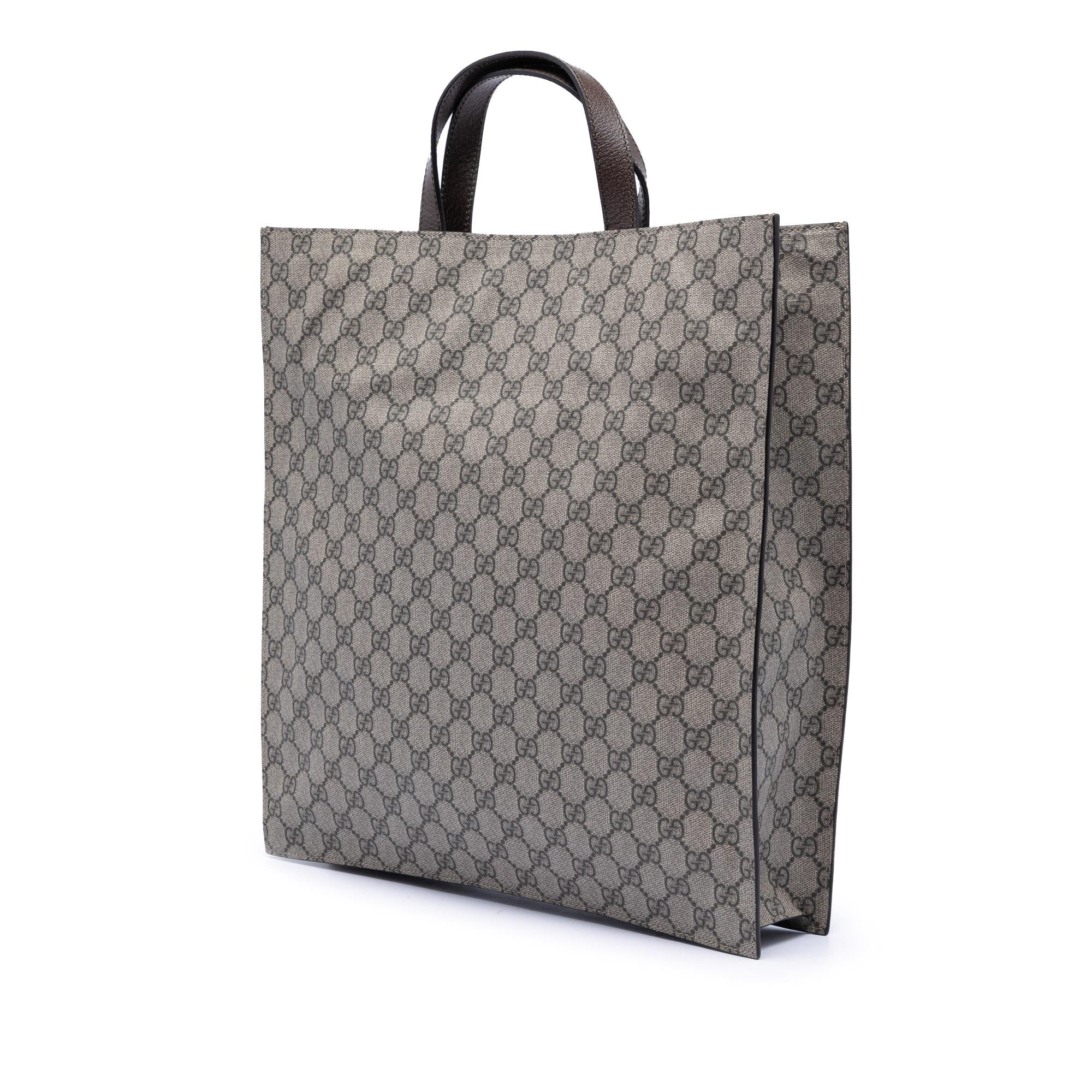 Gucci GG Supreme Butterfly and Flower Embroidery Convertible Soft Tote