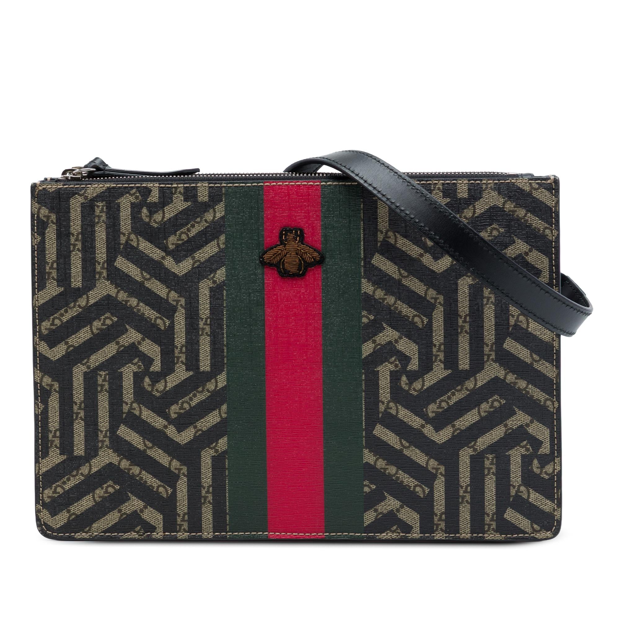 Gucci GG Supreme Caleido Web Bee Crossbody