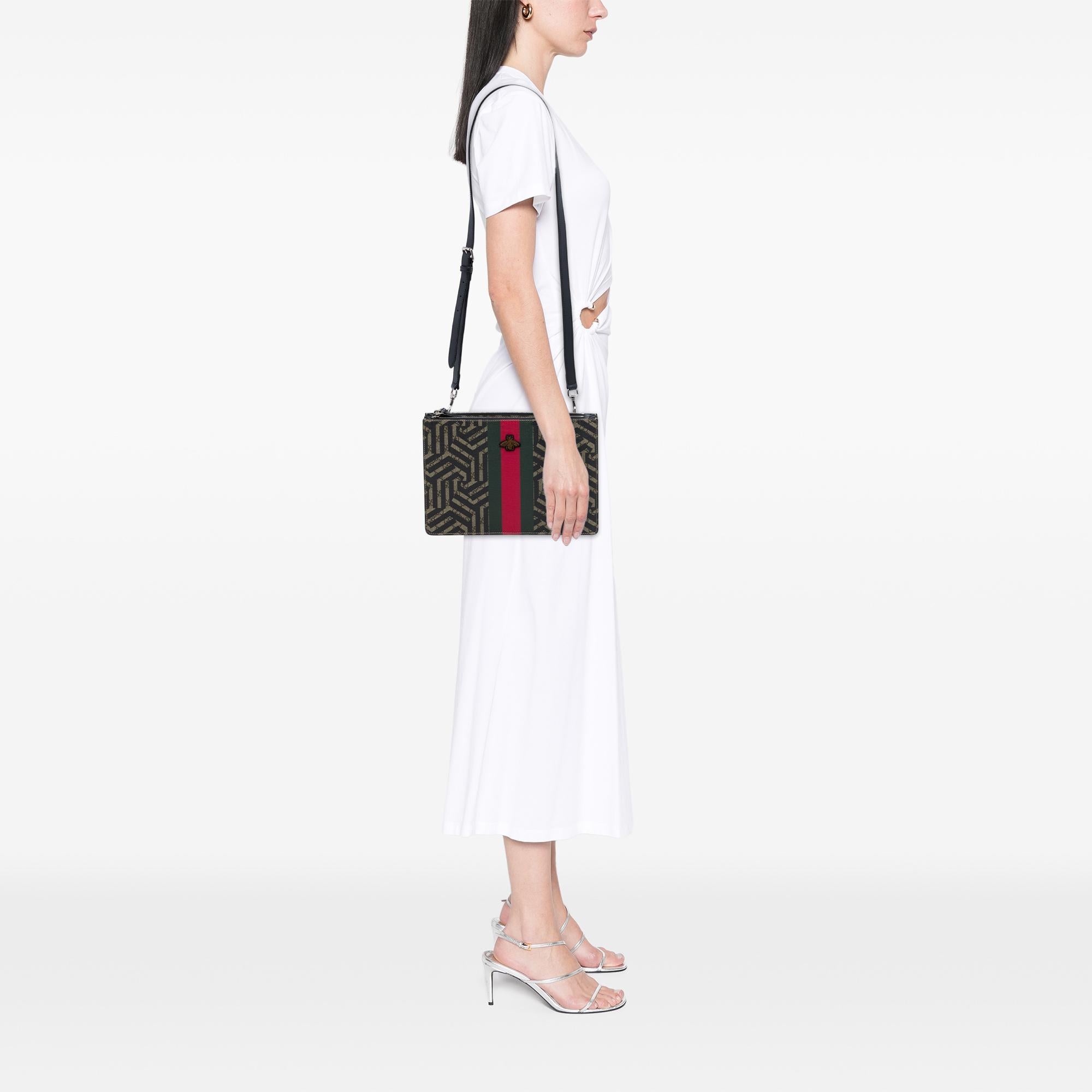 Gucci GG Supreme Caleido Web Bee Crossbody