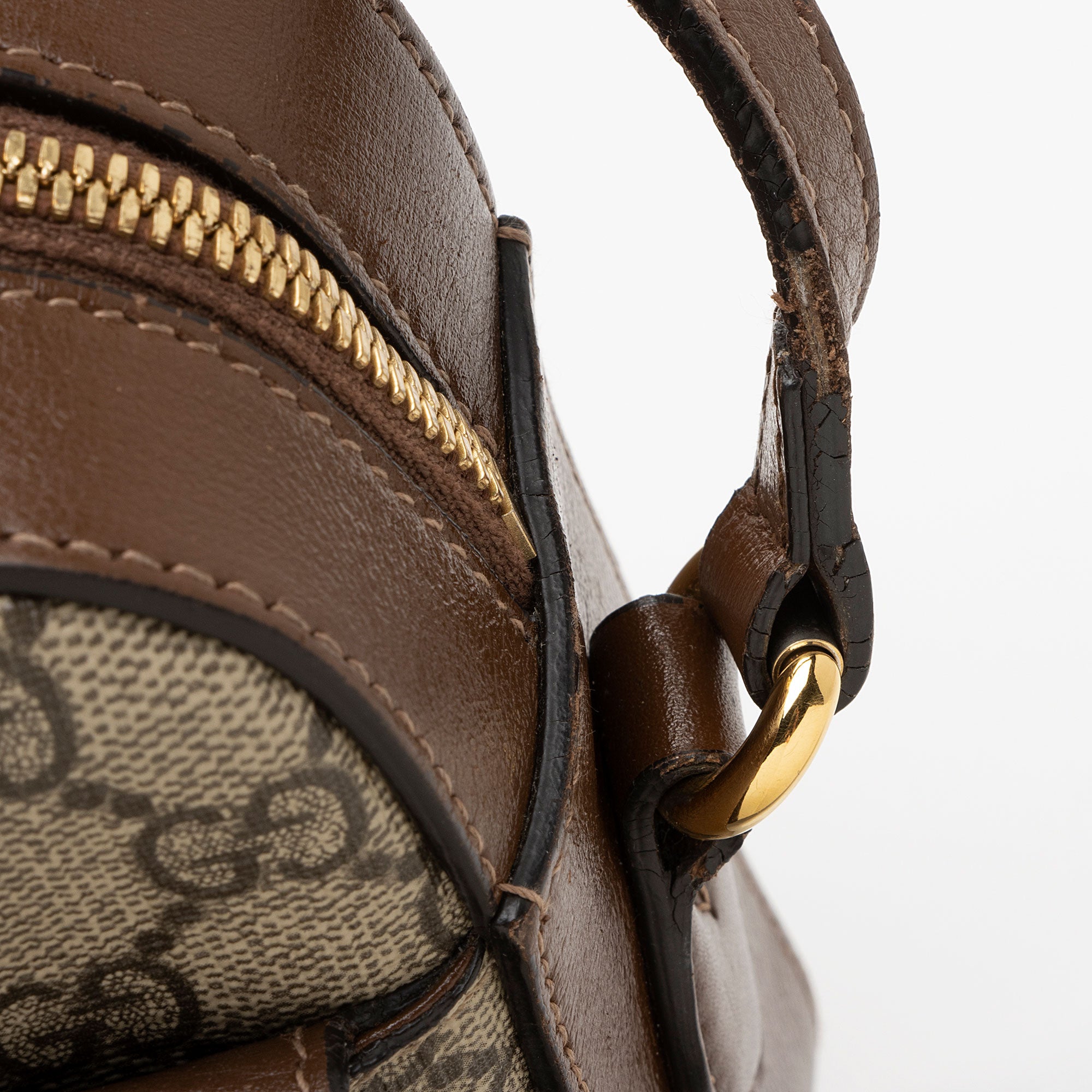 Gucci GG Supreme Calfskin Horsebit 1955 Small Shoulder Bag (SHF-EumYCS)