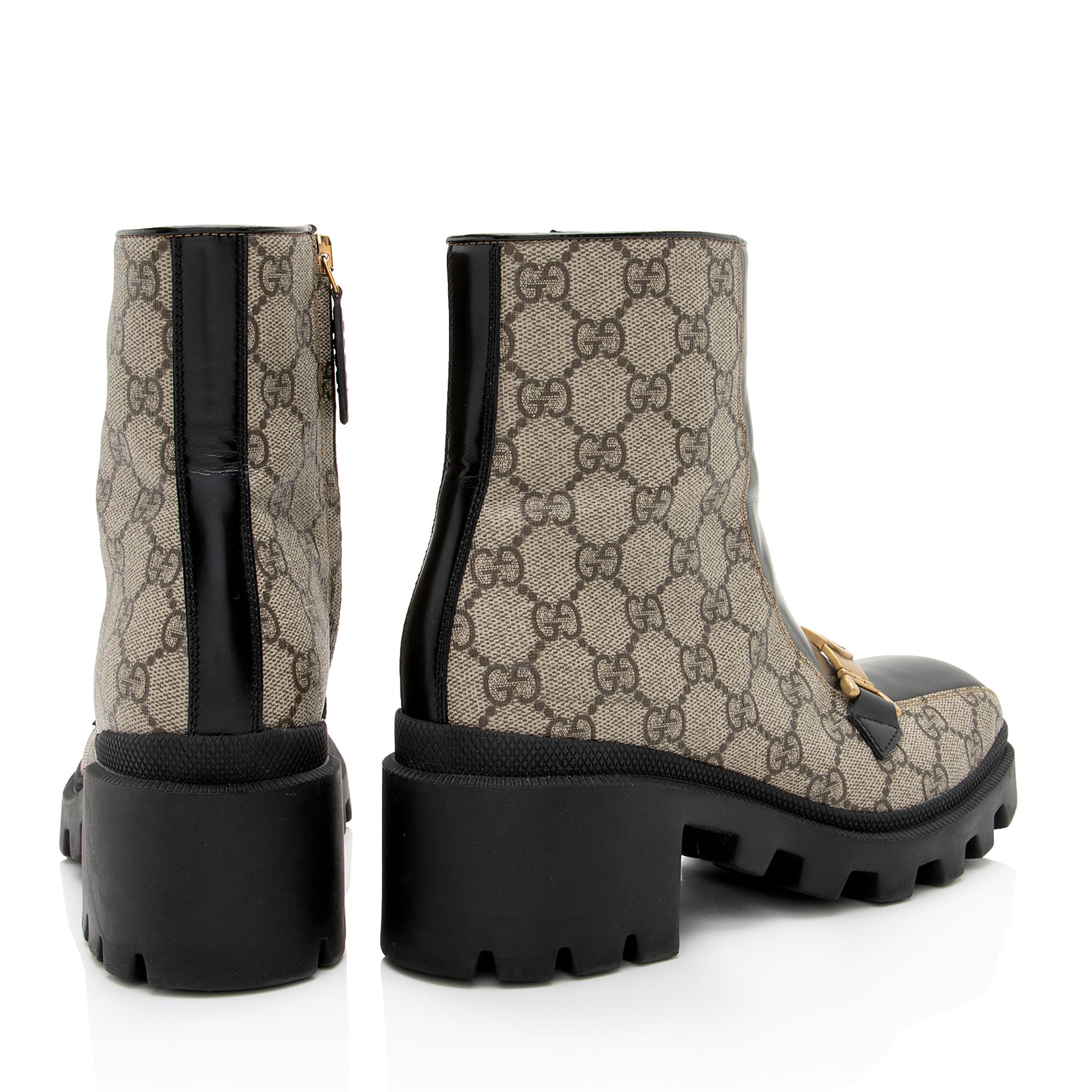 Gucci GG Supreme Calfskin Interlocking G Boots - Size 6 / 36