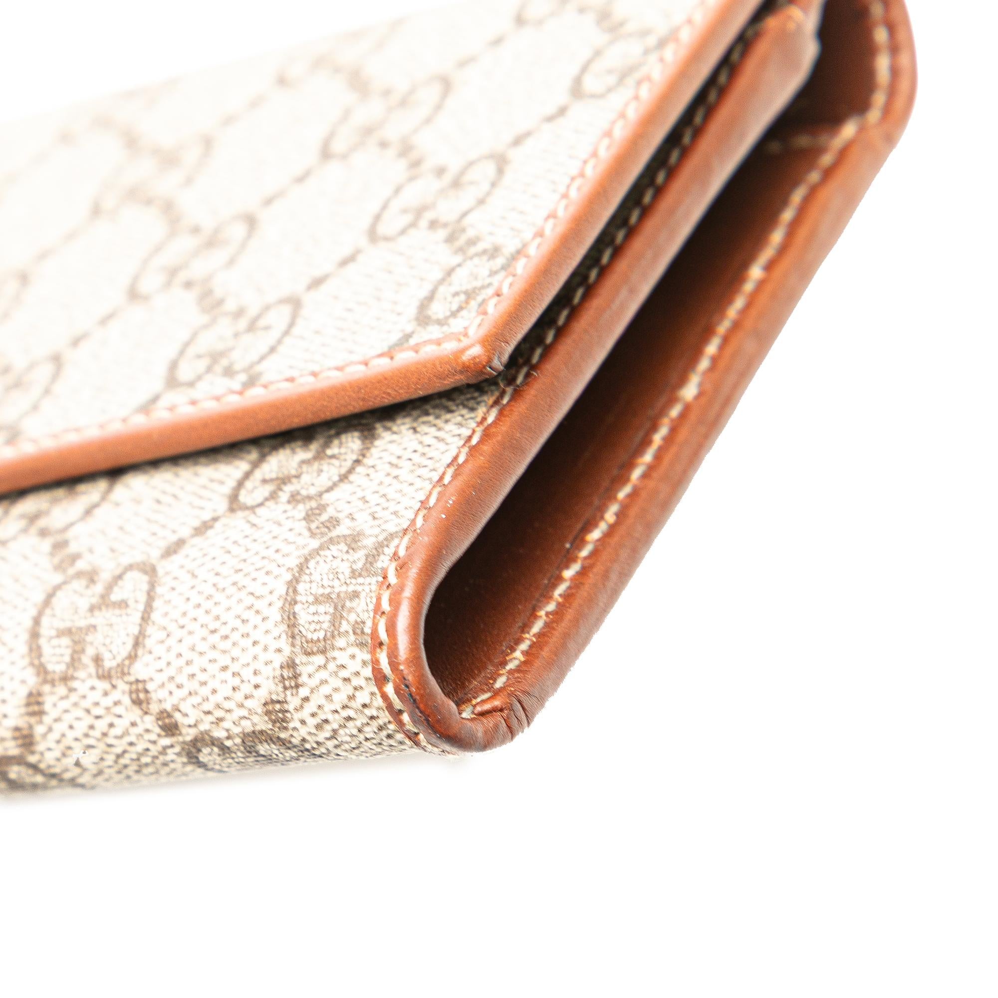 Gucci GG Supreme Continental Flap Wallet