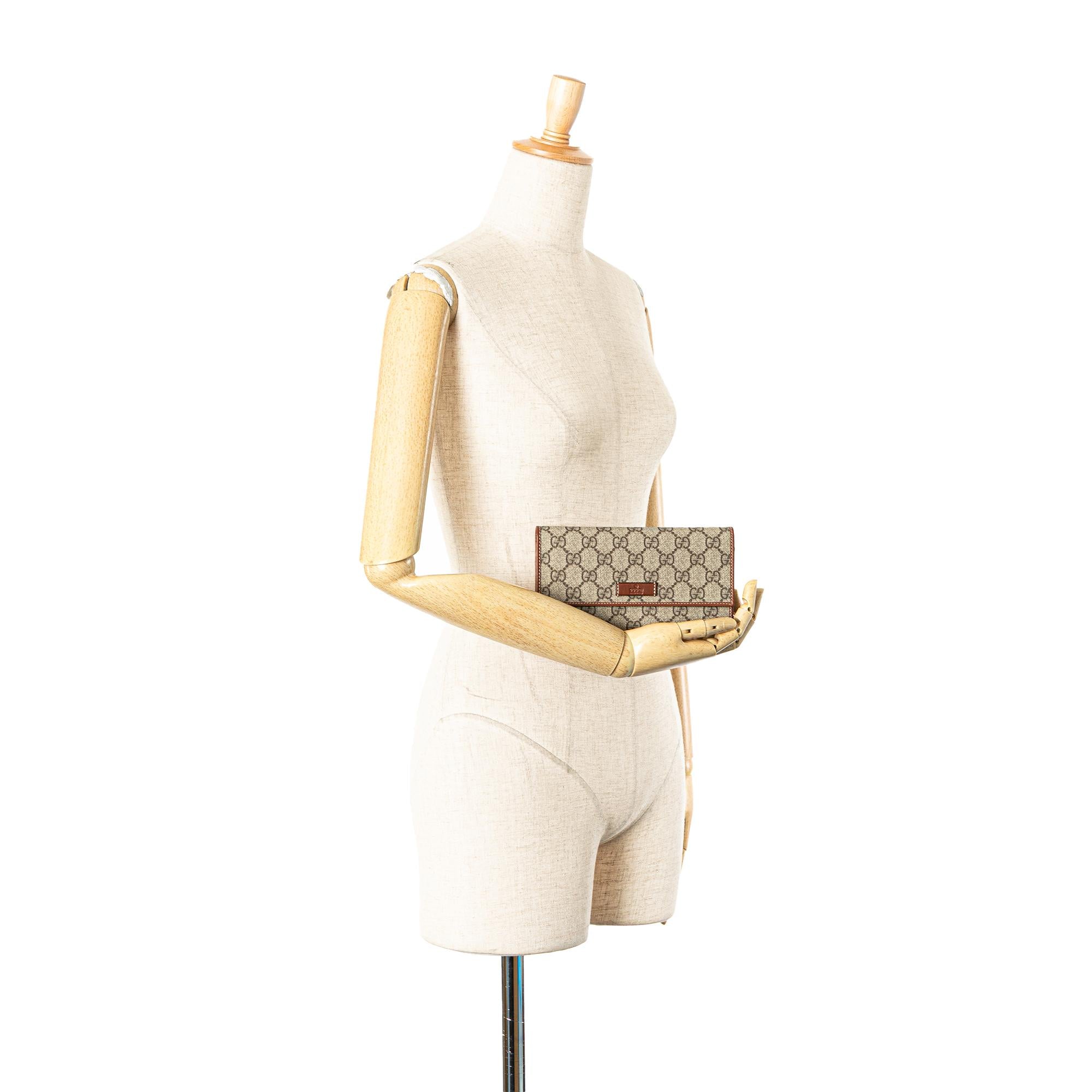 Gucci GG Supreme Continental Flap Wallet