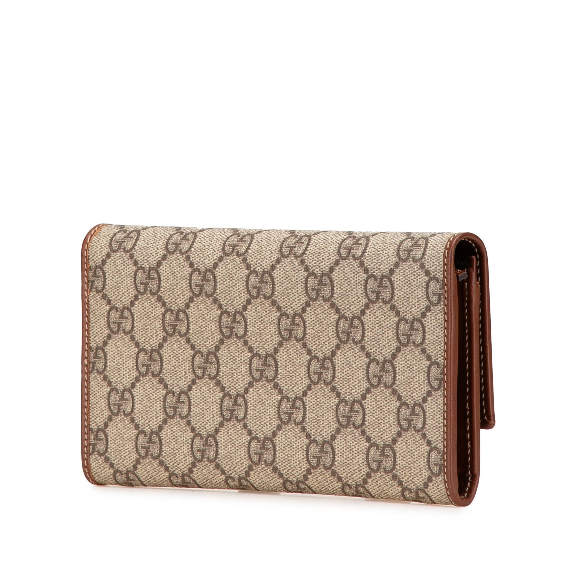 Gucci GG Supreme Continental Flap Wallet