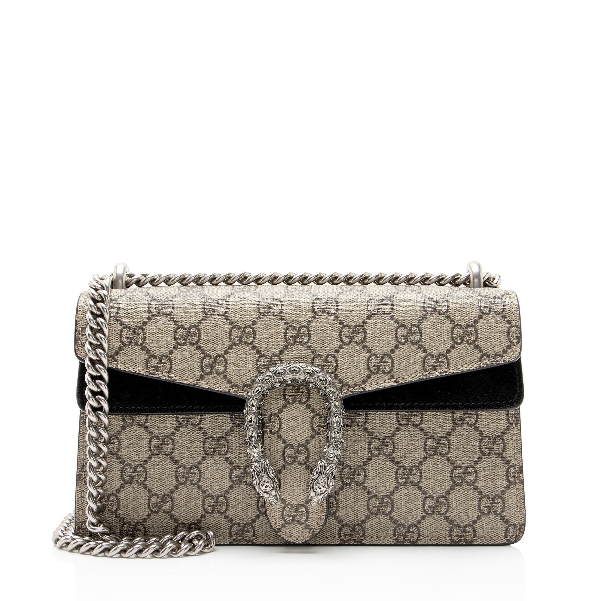 Gucci GG Supreme Crystal Dionysus Medium E/W Shoulder Bag