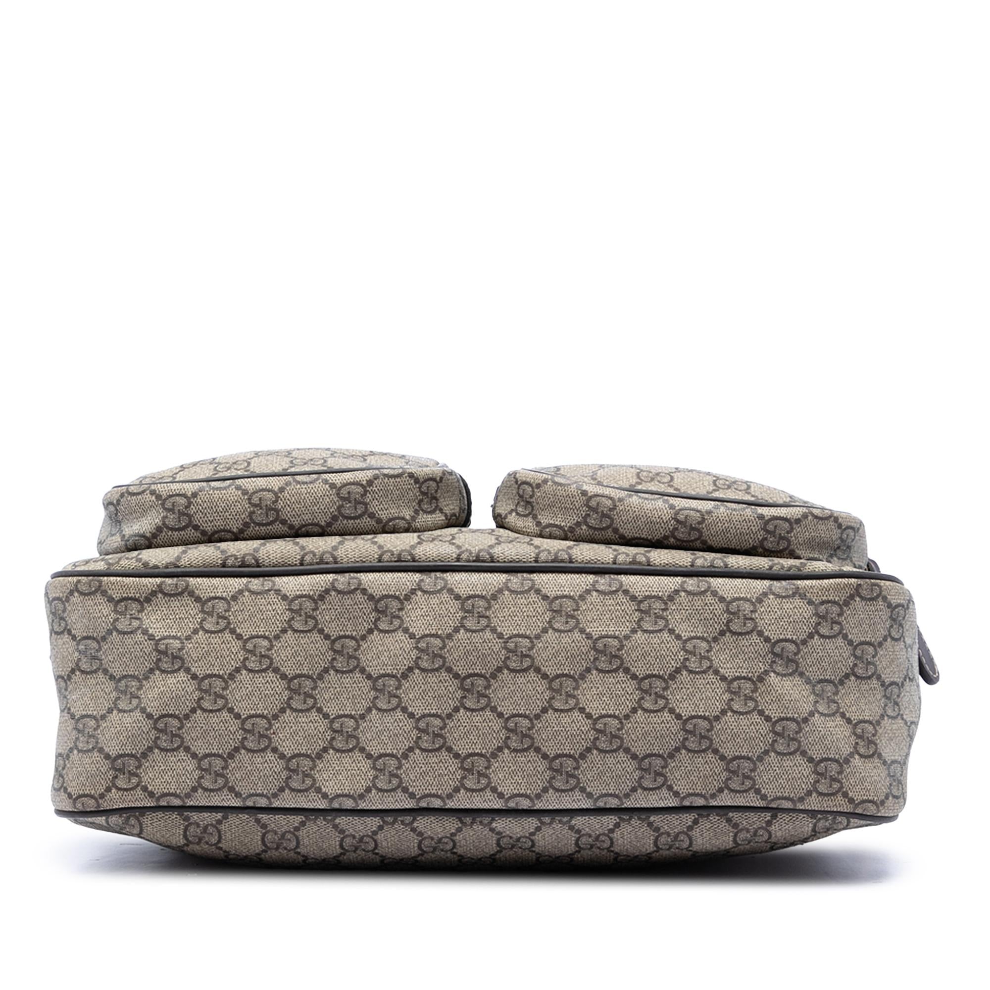 Gucci GG Supreme Double Pocket Crossbody