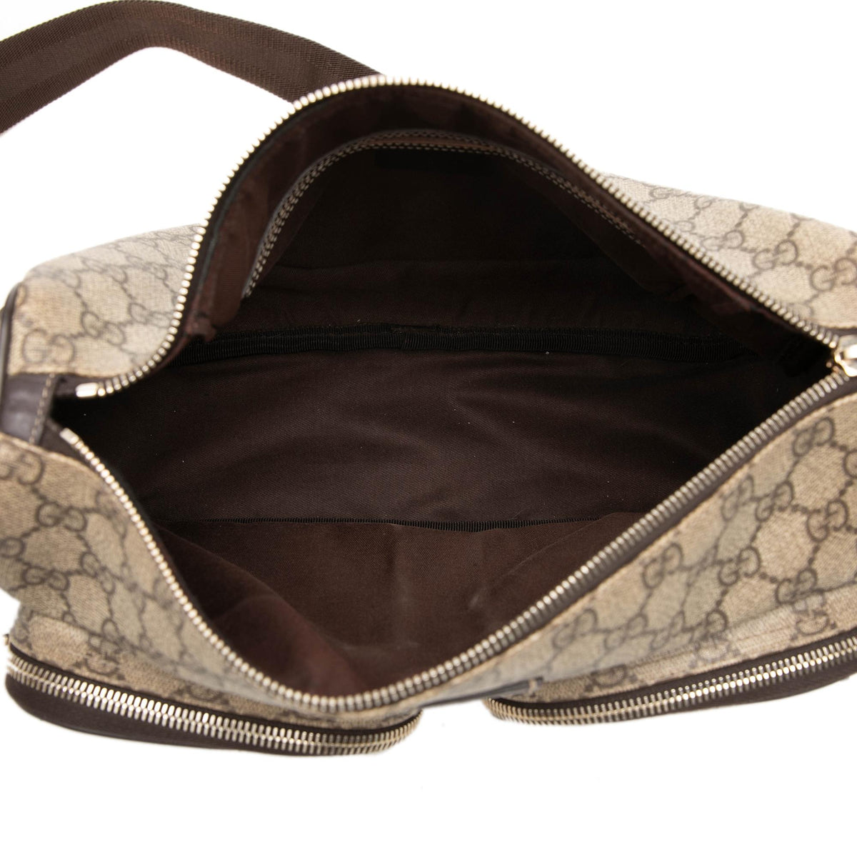 Gucci GG Supreme Double Pocket Crossbody