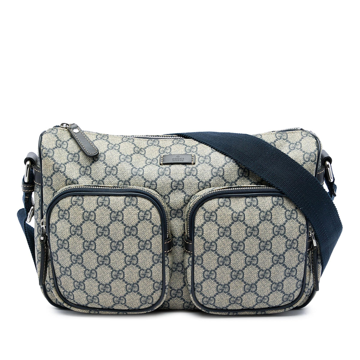 Gucci GG Supreme Double Pocket Crossbody